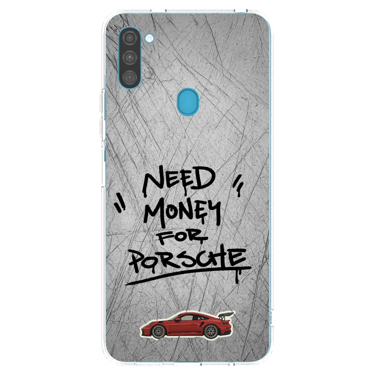 Picasee silikonska prozirna maskica za Samsung Galaxy M11 - Grey Drift