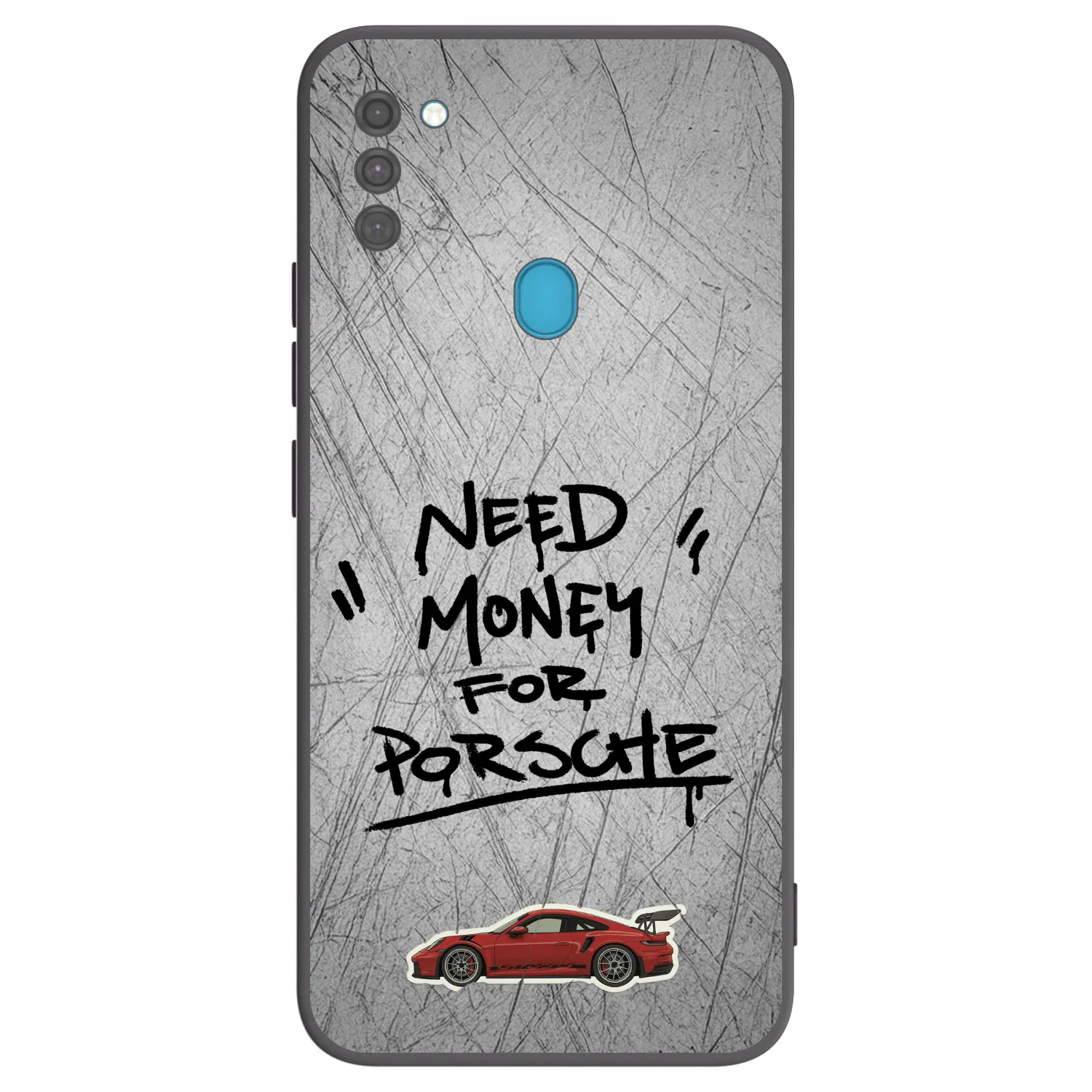 Picasee crna silikonska maskica za Samsung Galaxy M11 - Grey Drift