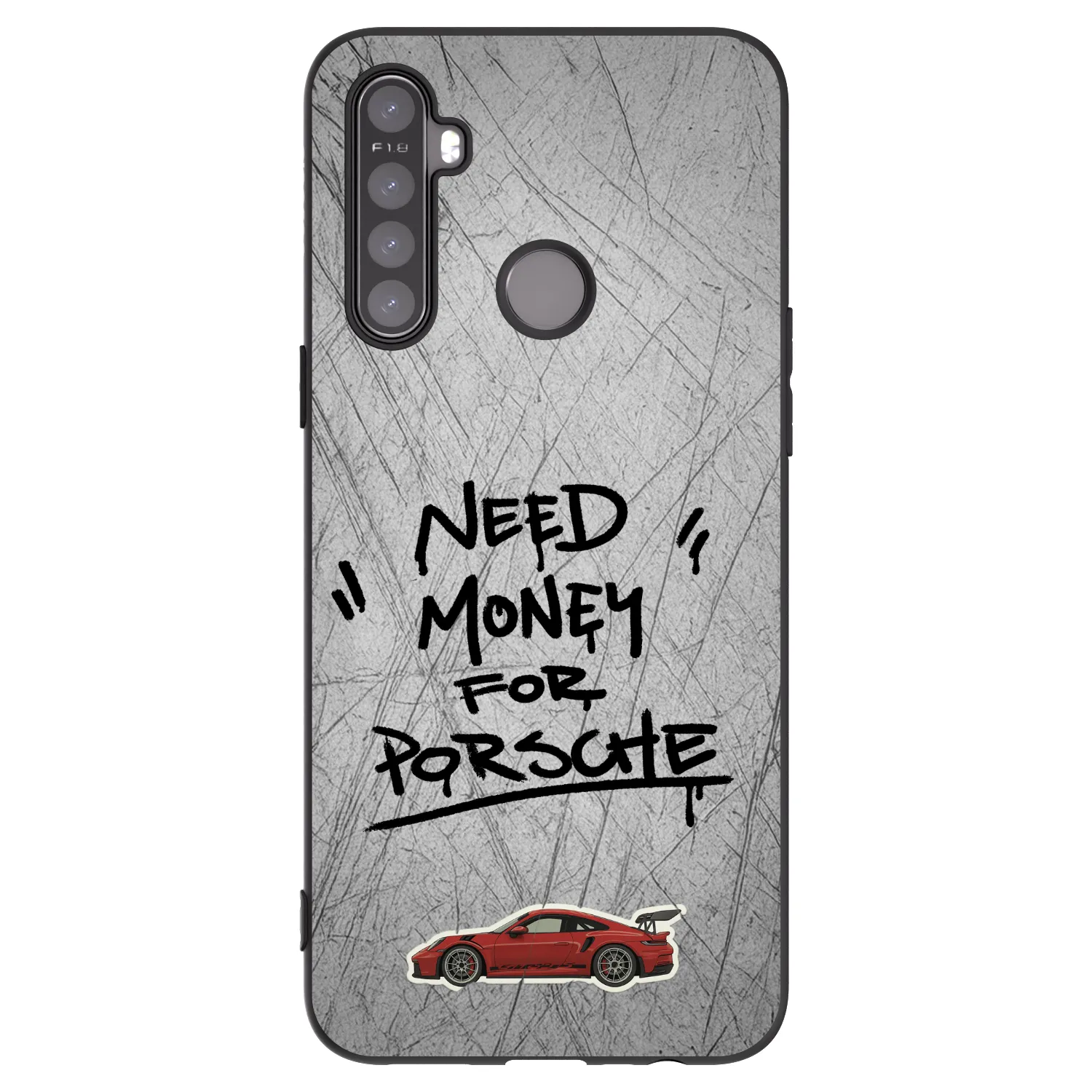 Picasee crna silikonska maskica za Realme 6i - Grey Drift