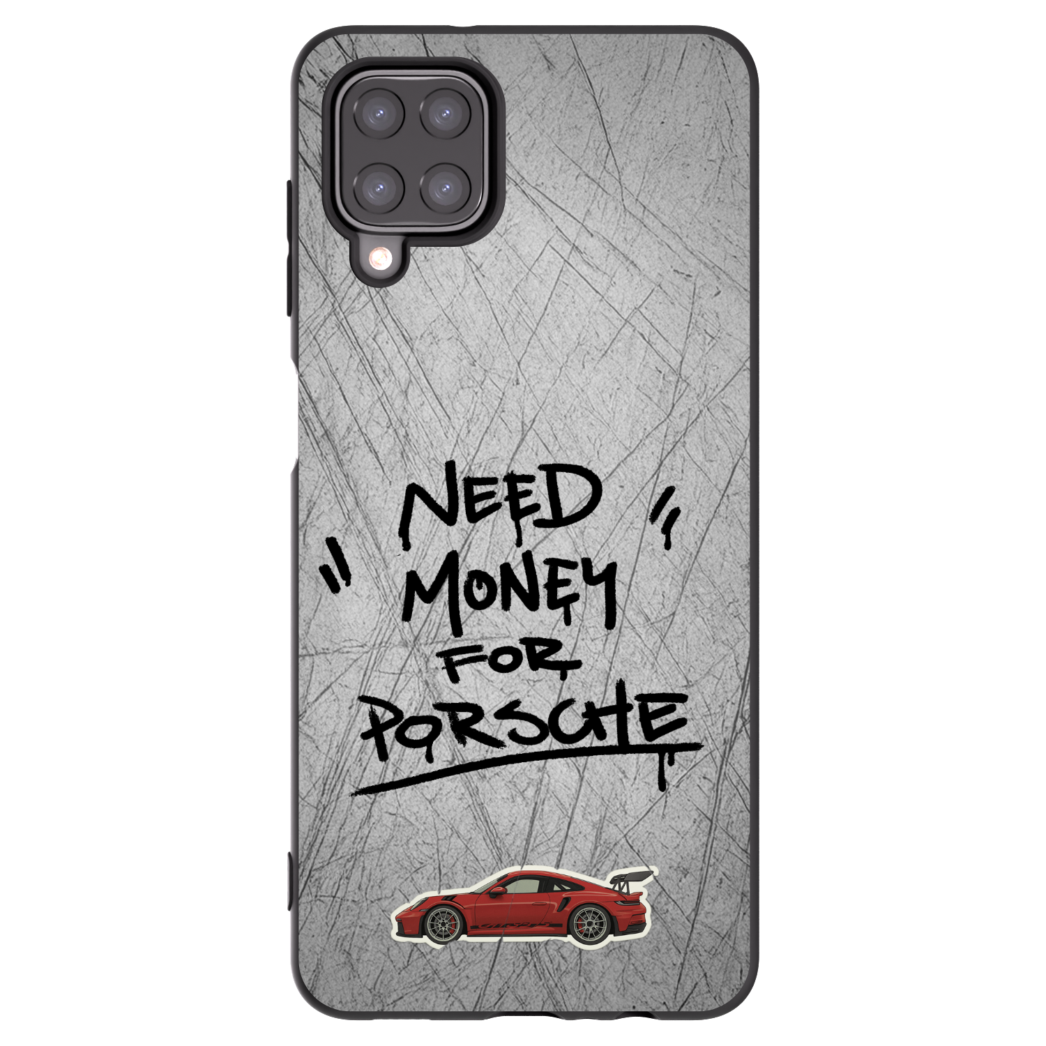 Picasee crna silikonska maskica za Samsung Galaxy A12 A125F - Grey Drift