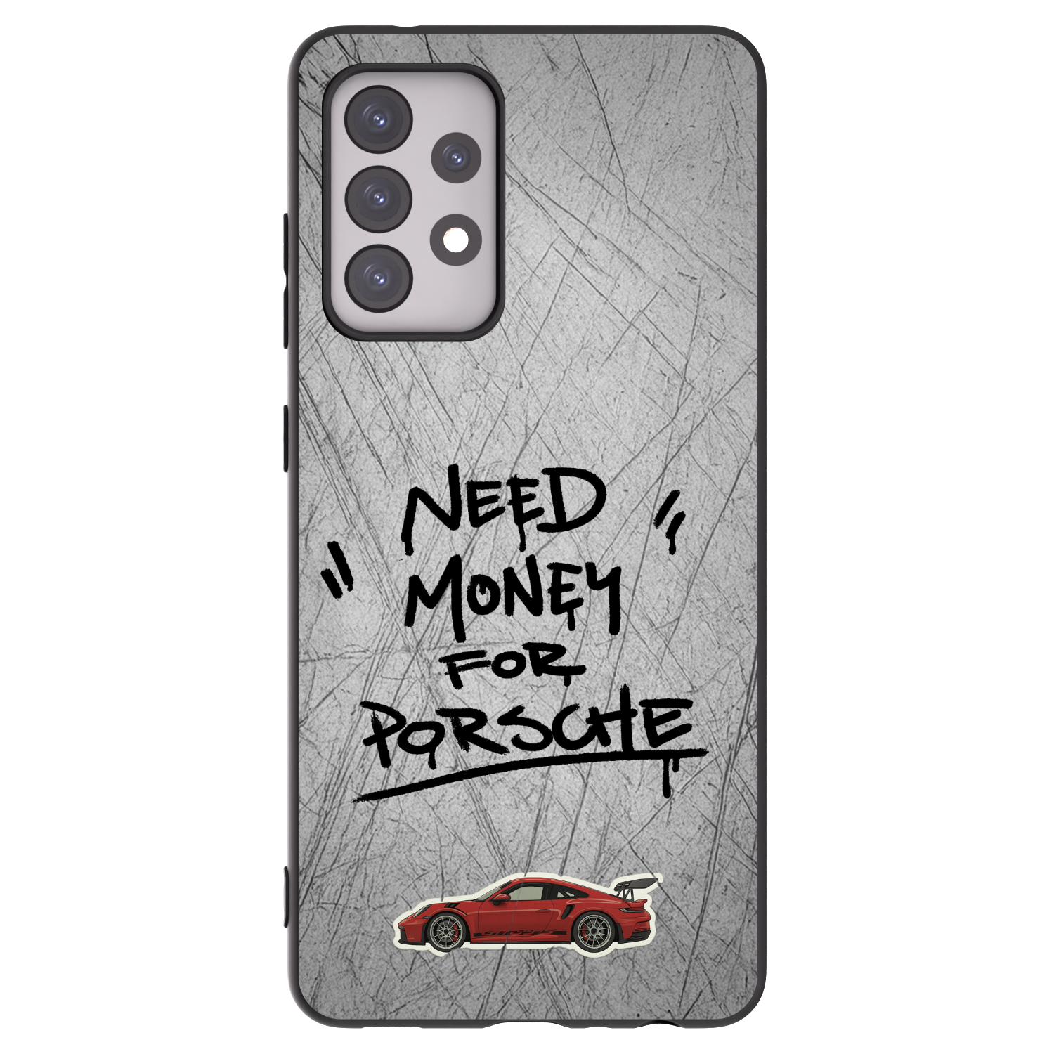 Picasee crna silikonska maskica za Samsung Galaxy A52 5G A525F - Grey Drift