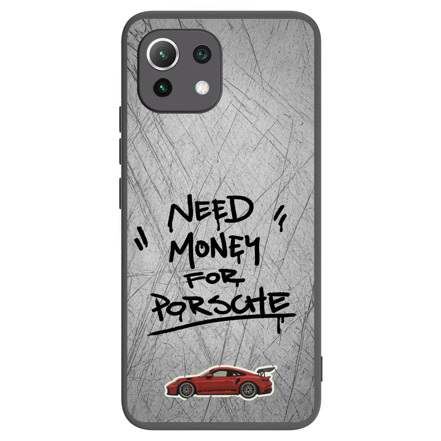 Picasee crna silikonska maskica za Xiaomi Mi 11 Lite - Grey Drift