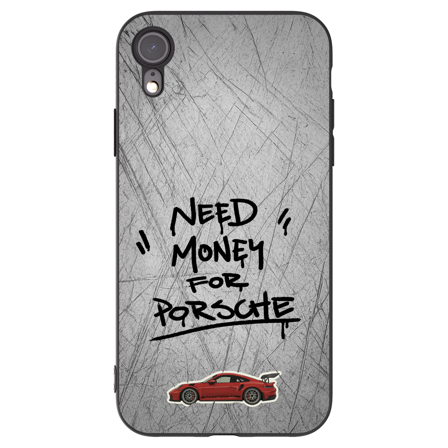 Picasee crna silikonska maskica za Apple iPhone XR - Grey Drift