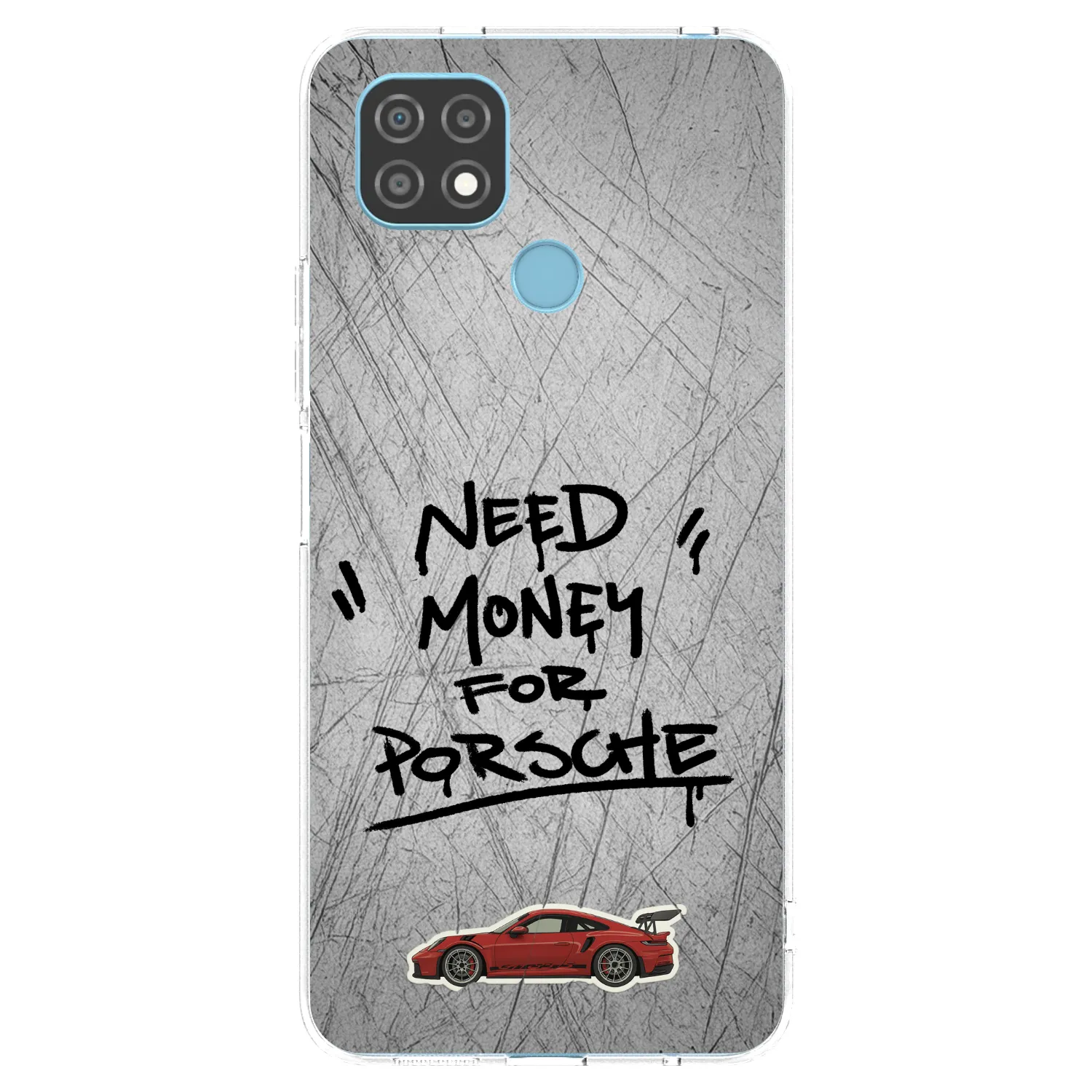 Picasee silikonska prozirna maskica za Realme C21 - Grey Drift