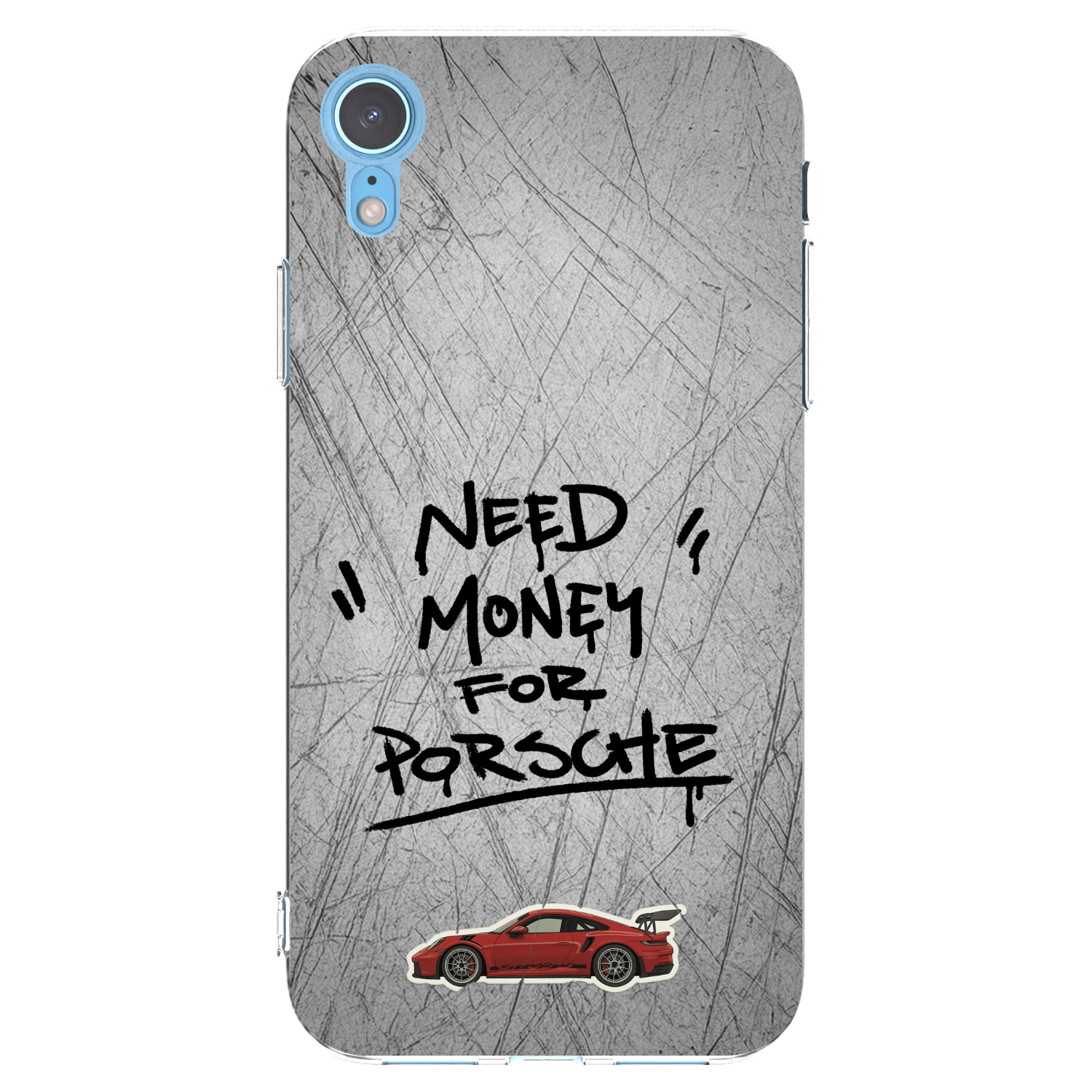 Picasee silikonska prozirna maskica za Apple iPhone XR - Grey Drift