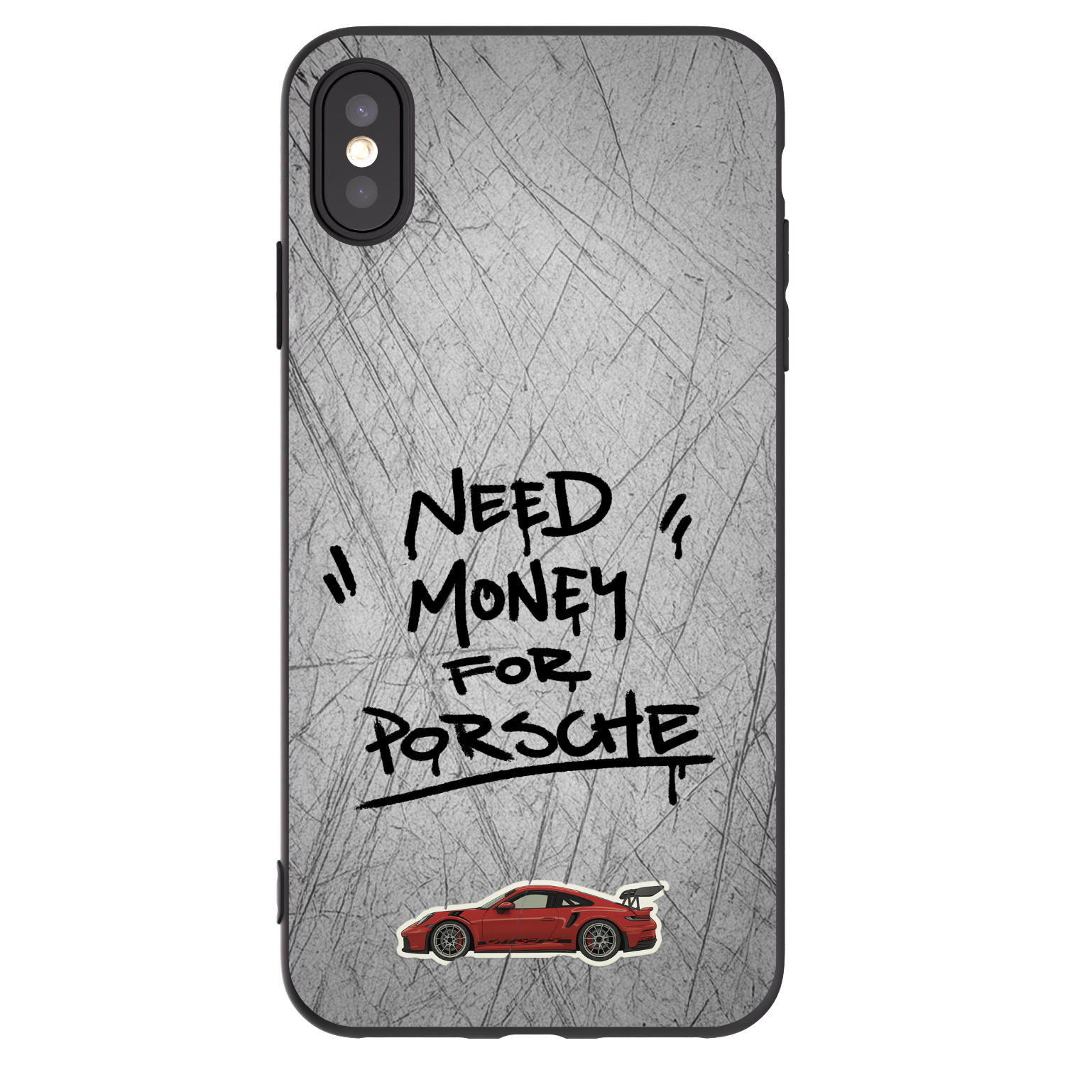 Picasee crna silikonska maskica za Apple iPhone XS Max - Grey Drift