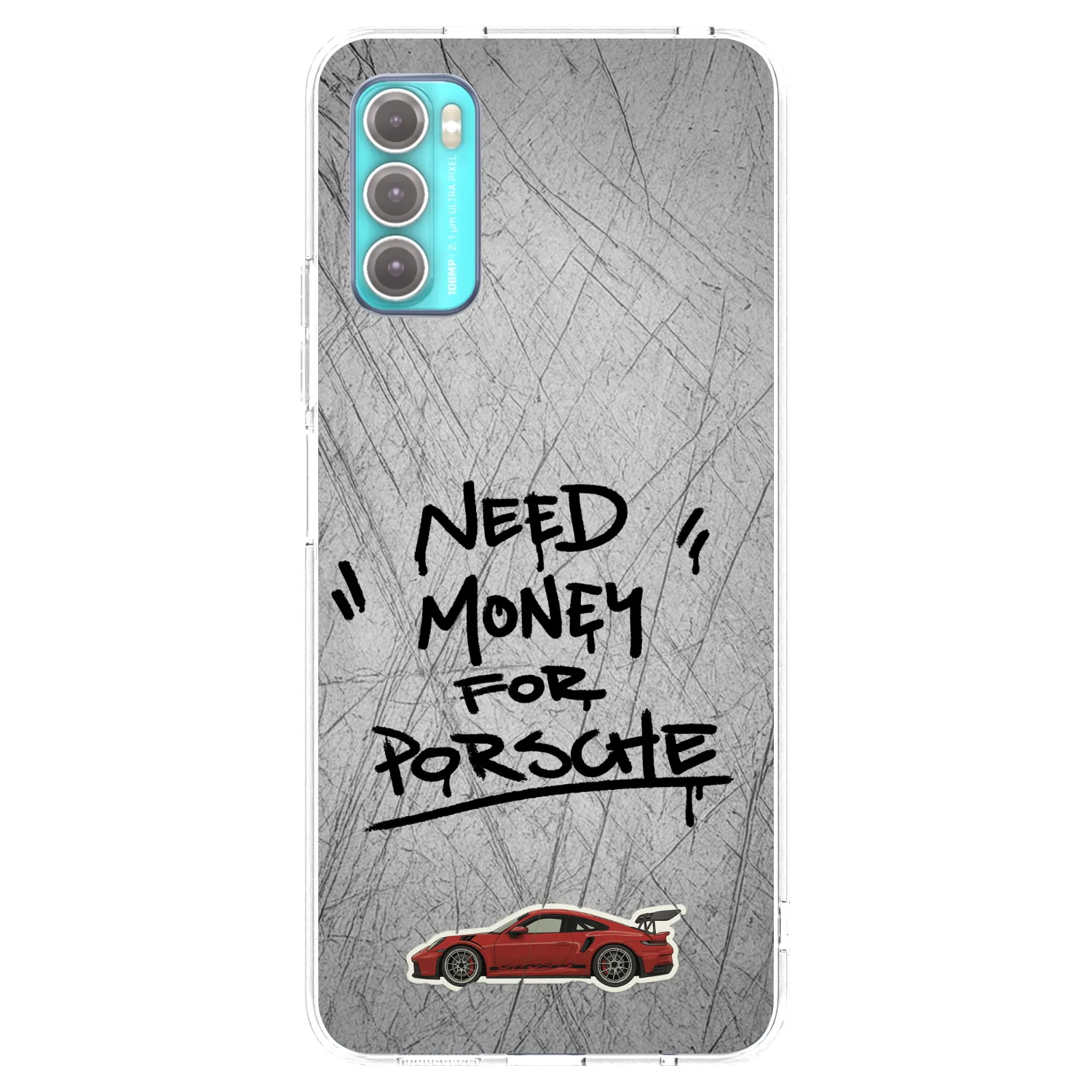 Picasee silikonska prozirna maskica za Motorola Moto G60 - Grey Drift