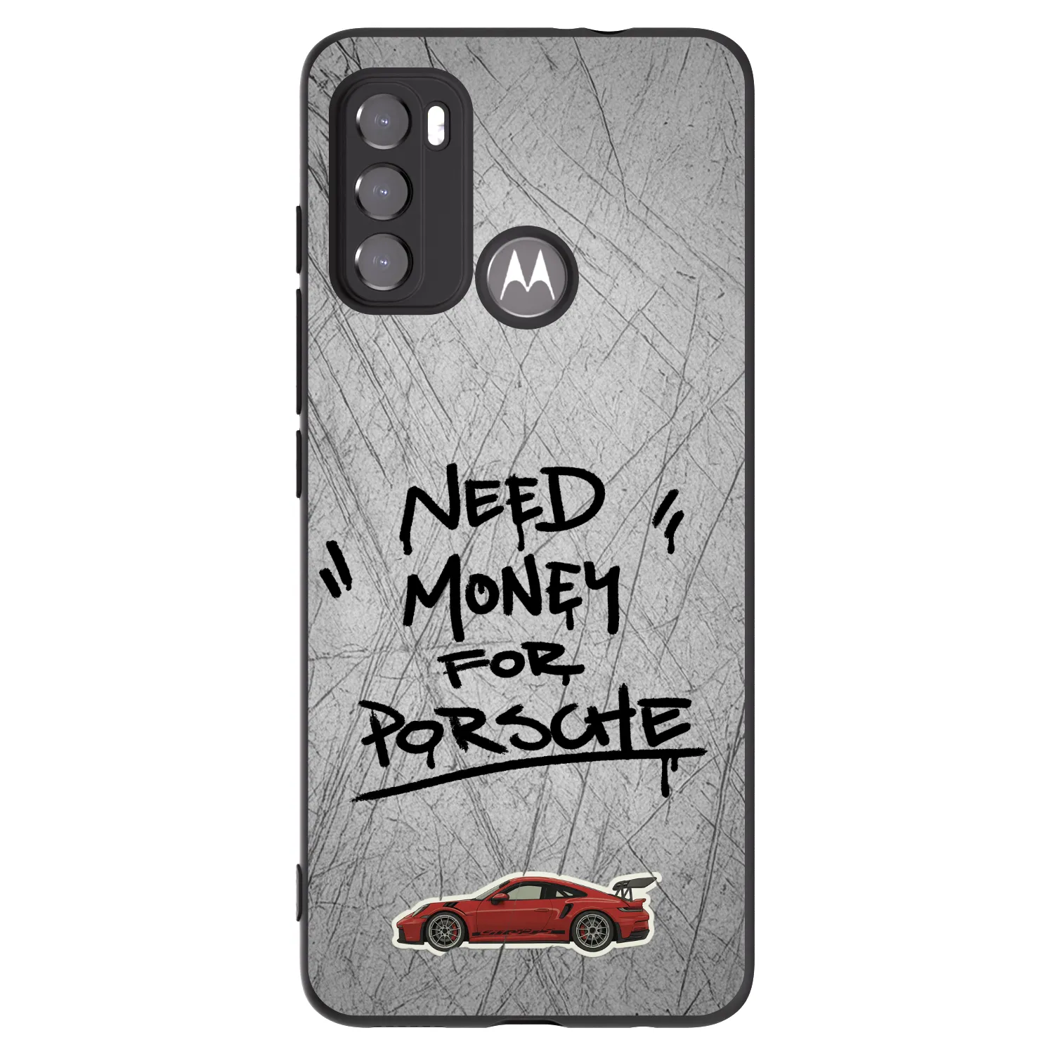 Picasee crna silikonska maskica za Motorola Moto G60 - Grey Drift