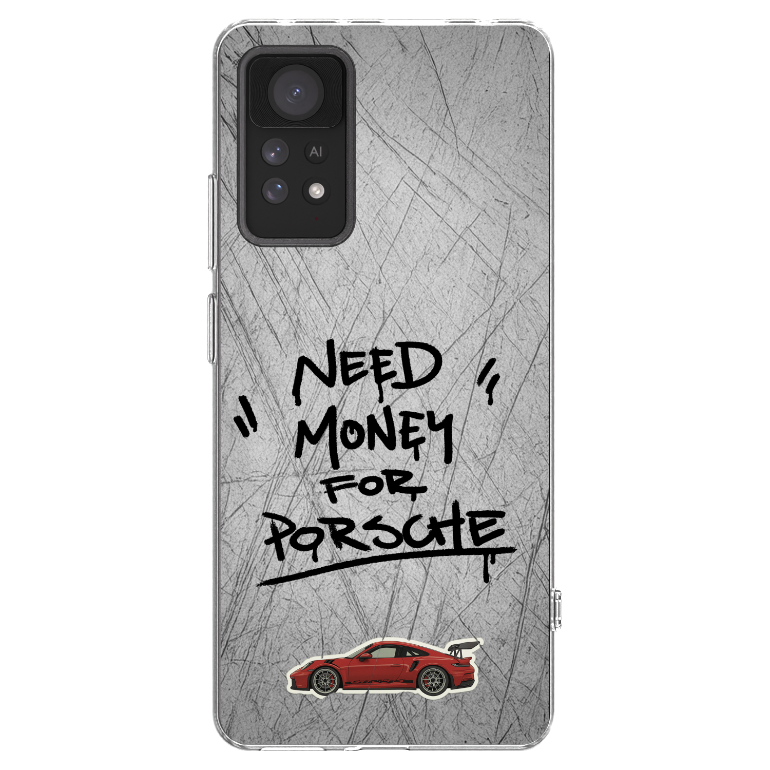 Picasee silikonska prozirna maskica za Xiaomi Redmi Note 11 Pro 5G - Grey Drift