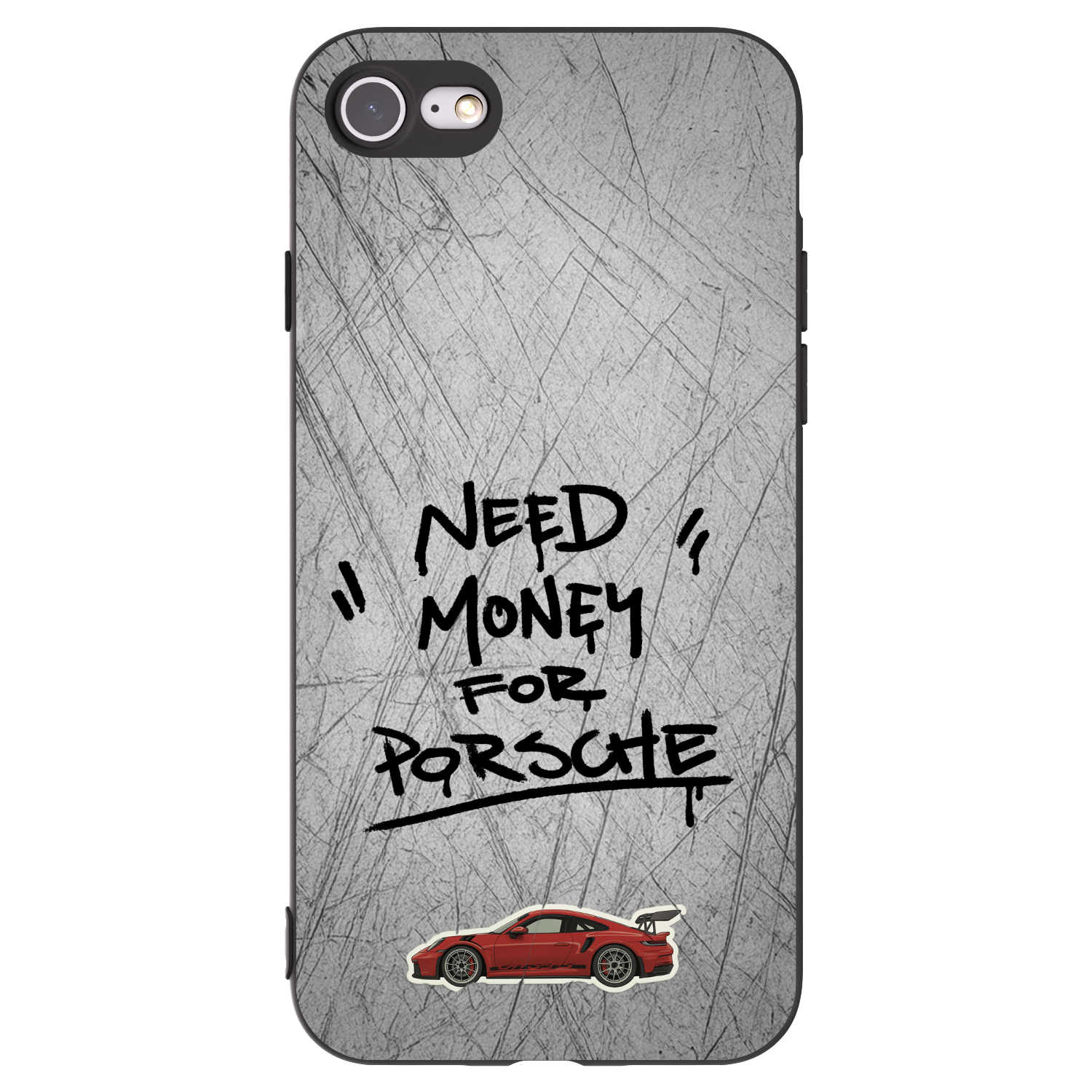 Picasee crna silikonska maskica za Apple iPhone SE 2022 - Grey Drift