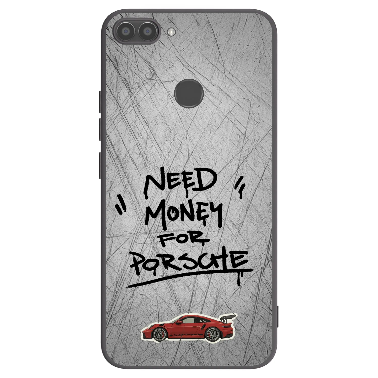 Picasee crna silikonska maskica za Huawei P Smart - Grey Drift