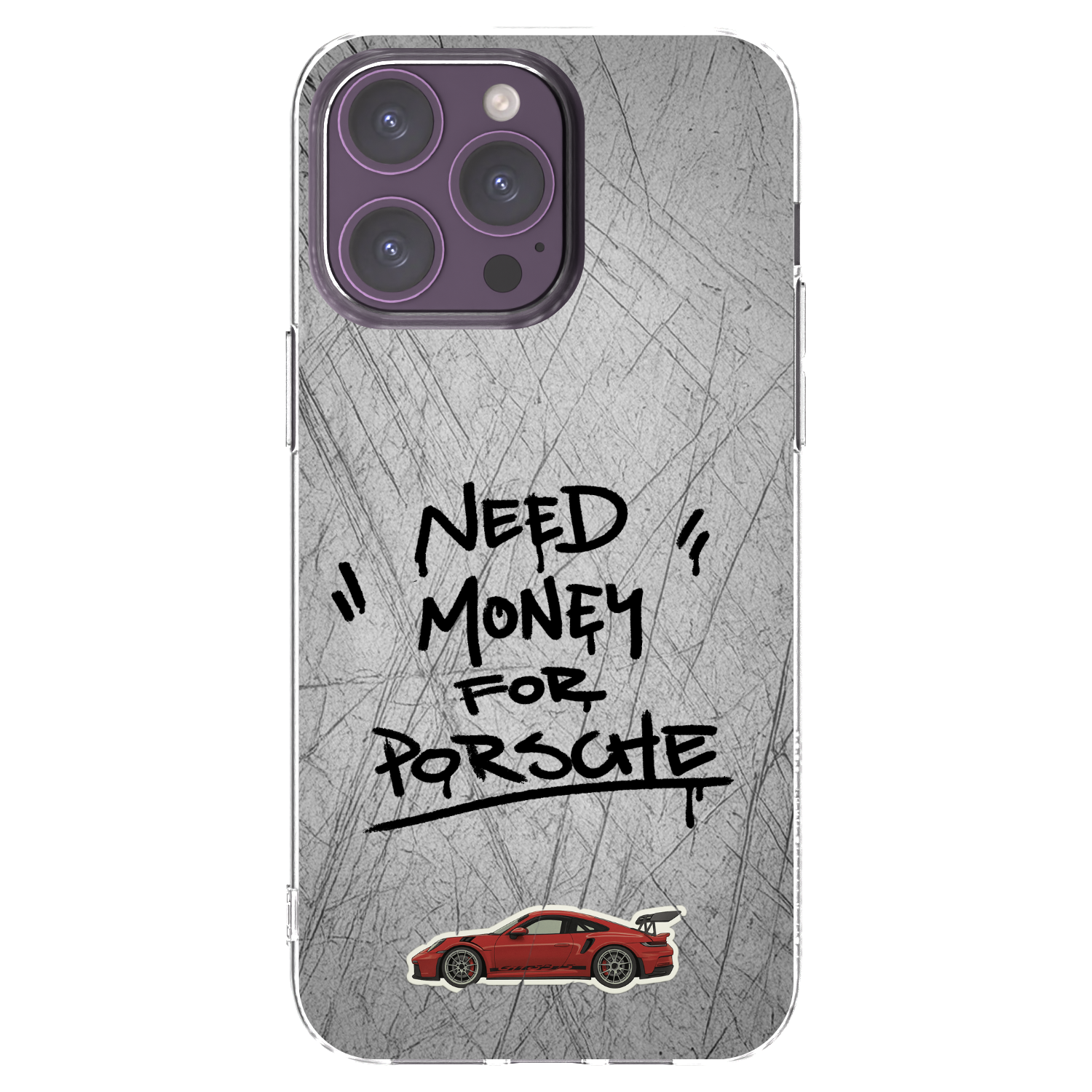 Picasee silikonska prozirna maskica za Apple iPhone 14 Pro Max - Grey Drift