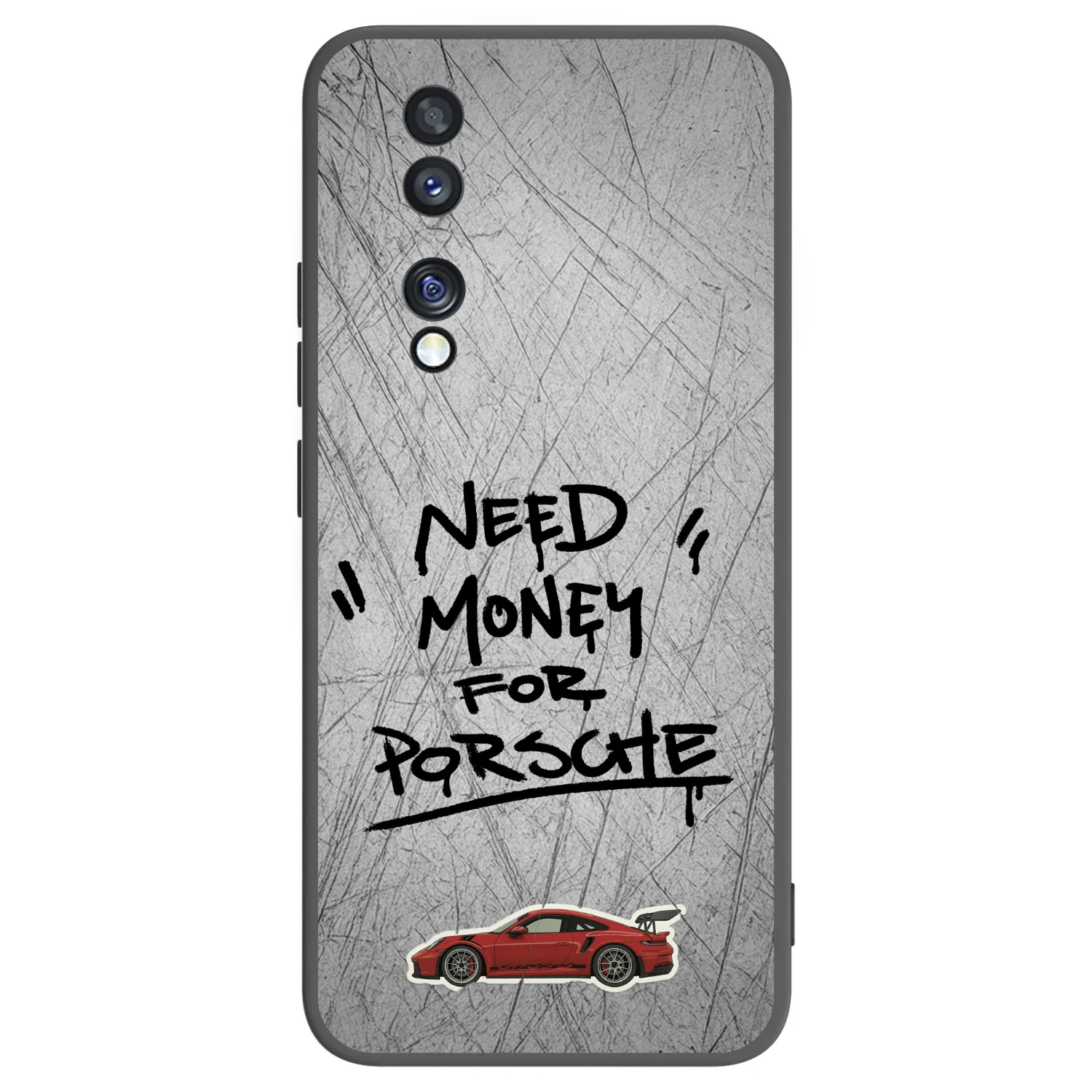 Picasee crna silikonska maskica za Honor 70 - Grey Drift