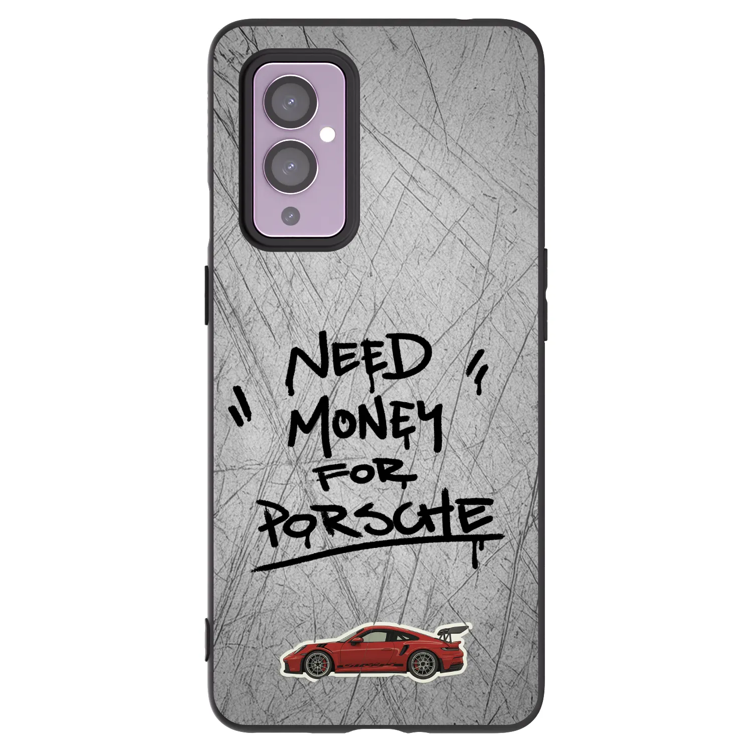 Picasee crna silikonska maskica za OnePlus 9 - Grey Drift
