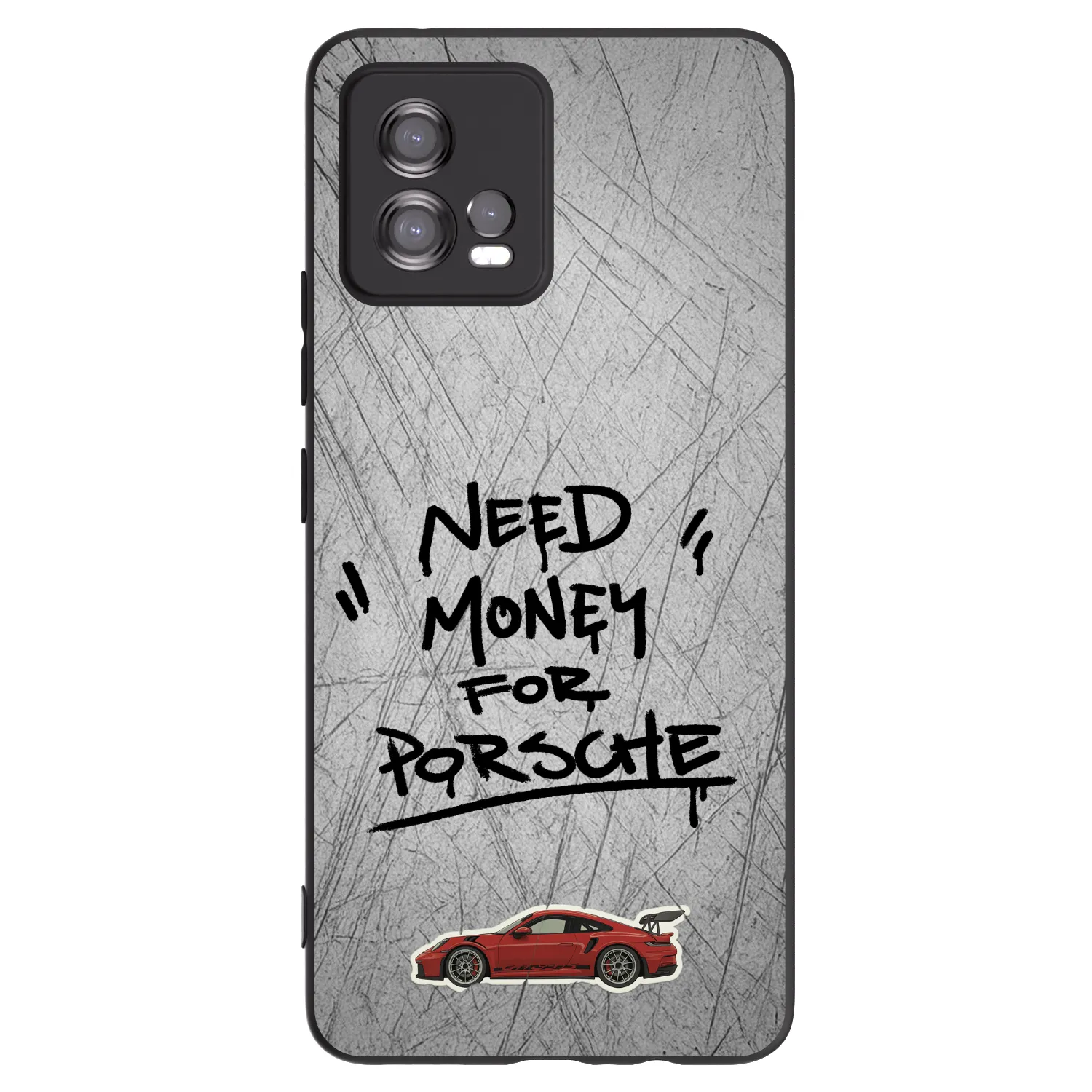 Picasee crna silikonska maskica za Motorola Moto G72 - Grey Drift