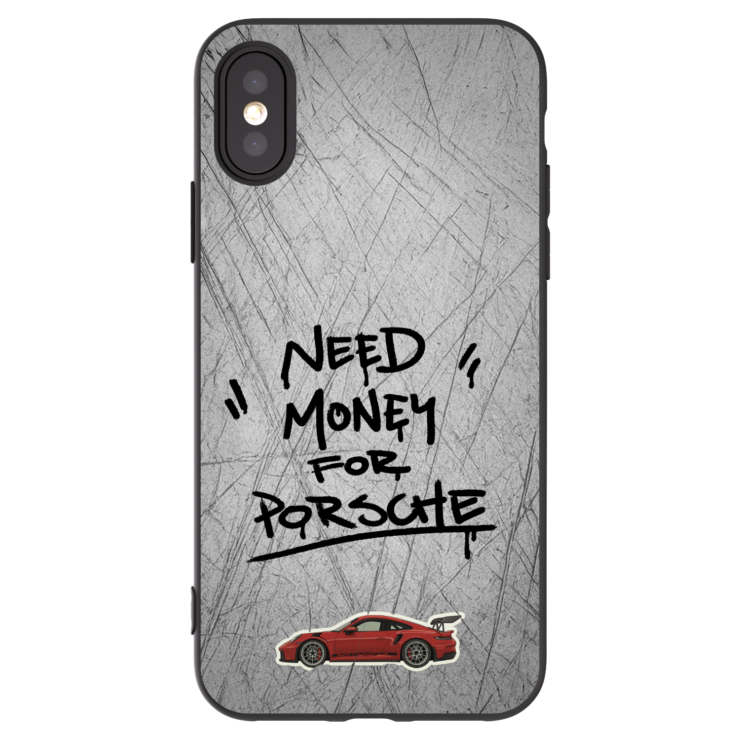Picasee crna silikonska maskica za Apple iPhone X/XS - Grey Drift