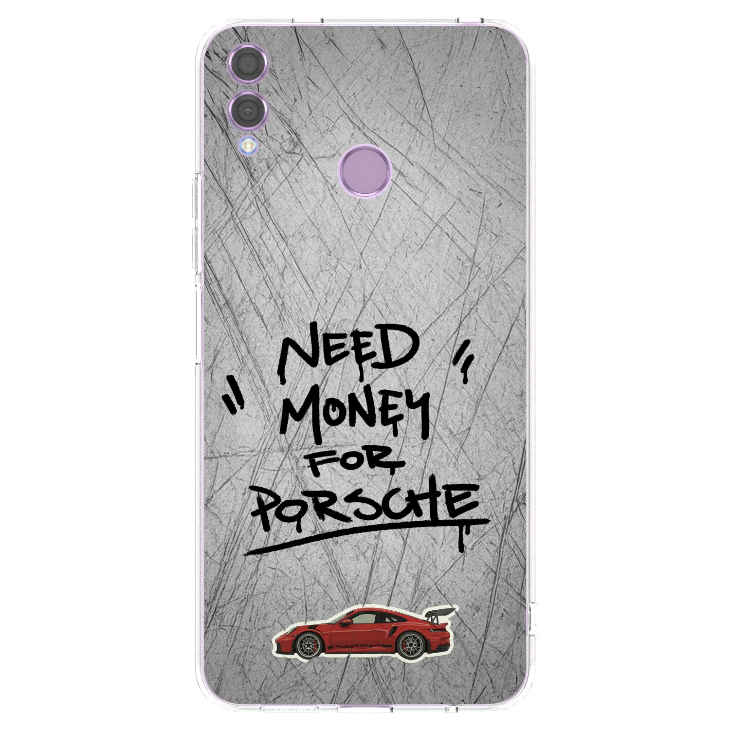 Picasee silikonska prozirna maskica za Honor 8X - Grey Drift