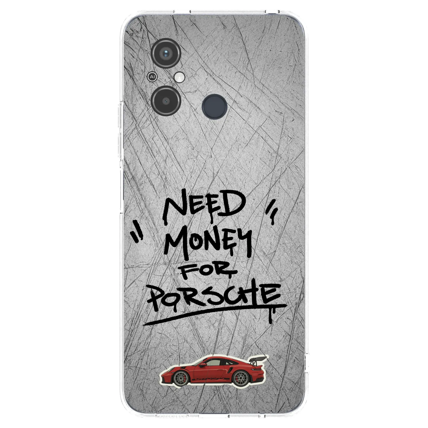 Picasee silikonska prozirna maskica za Xiaomi Redmi 12C - Grey Drift