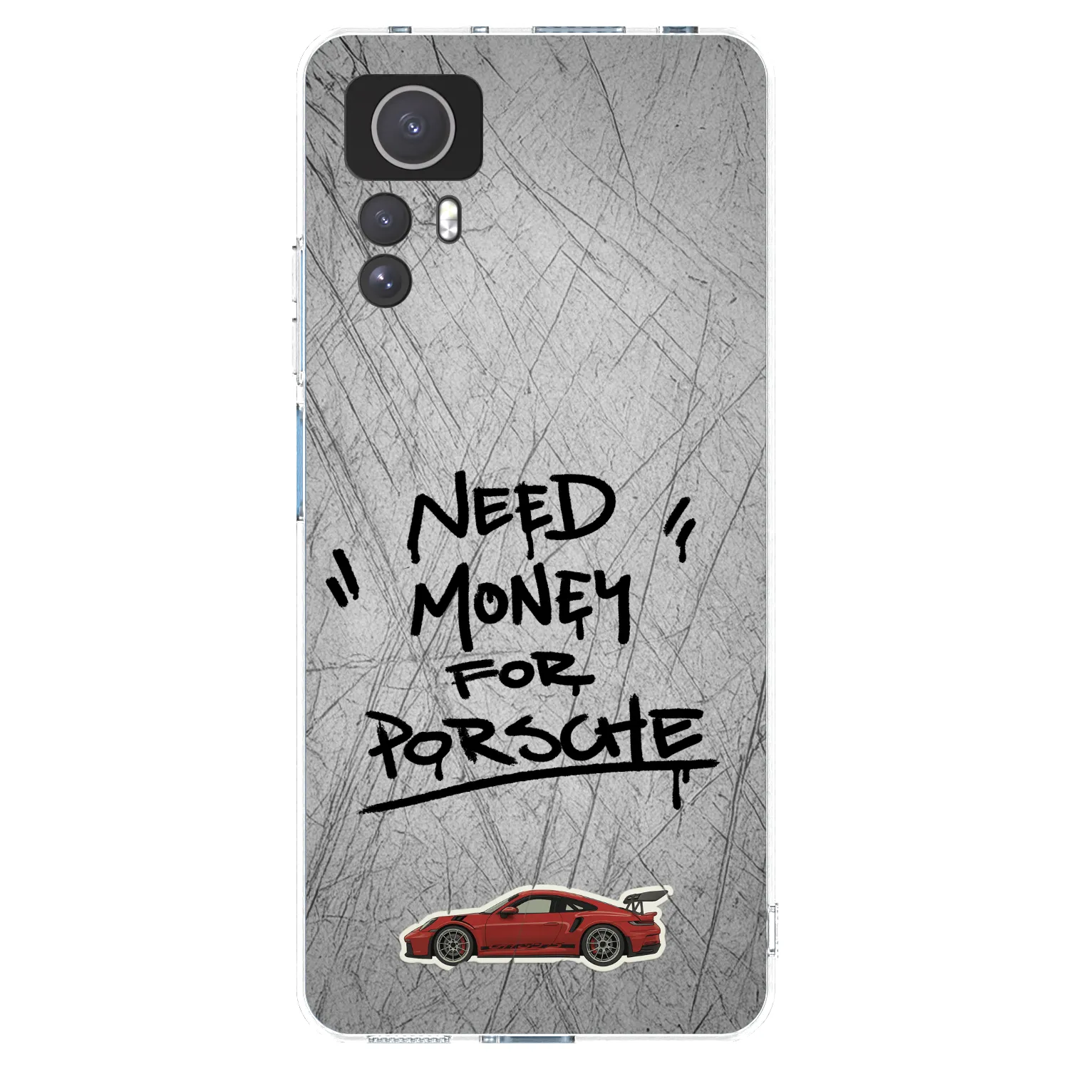 Picasee silikonska prozirna maskica za Xiaomi Redmi Note 12S - Grey Drift