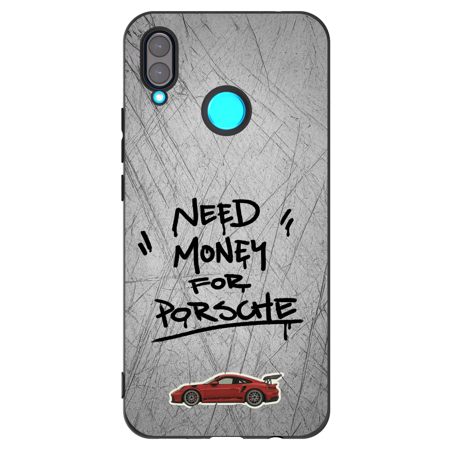 Picasee crna silikonska maskica za Huawei Nova 3 - Grey Drift