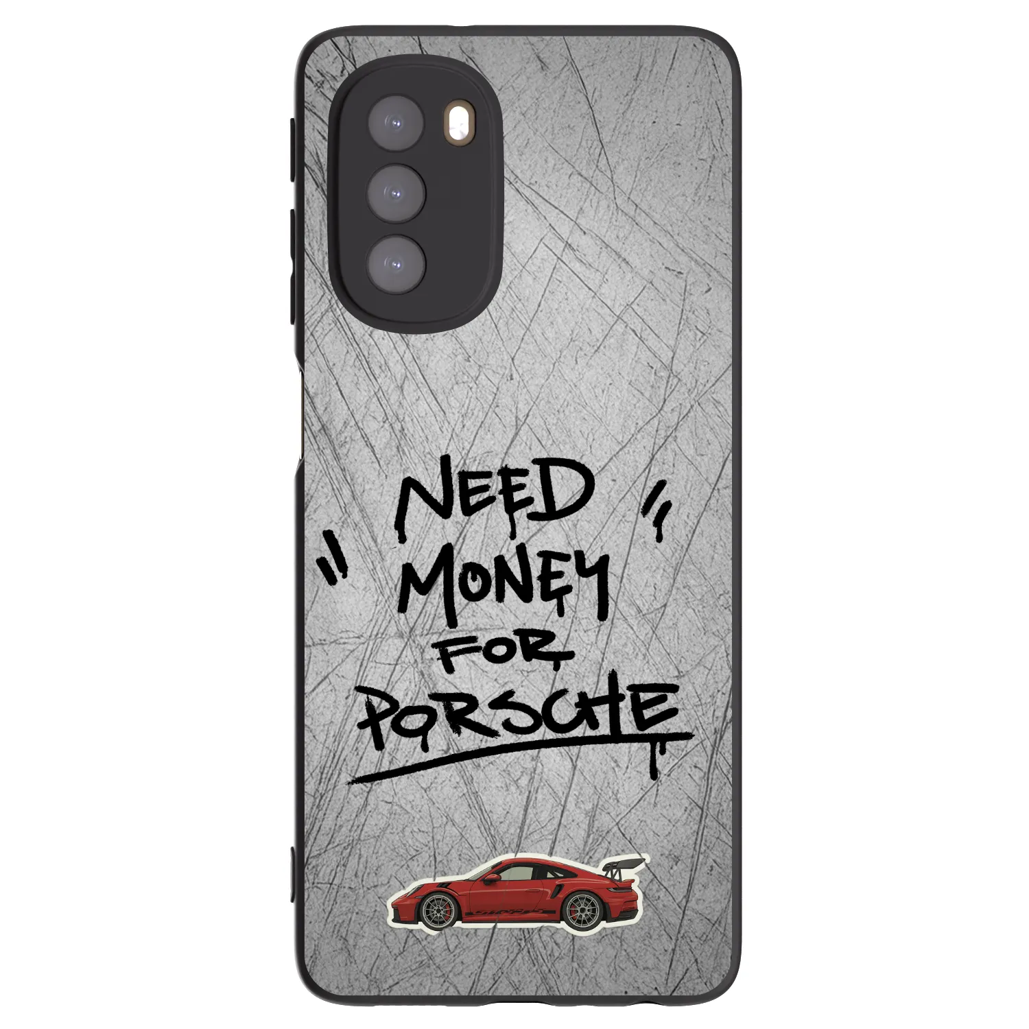 Picasee crna silikonska maskica za Motorola Moto G51 - Grey Drift