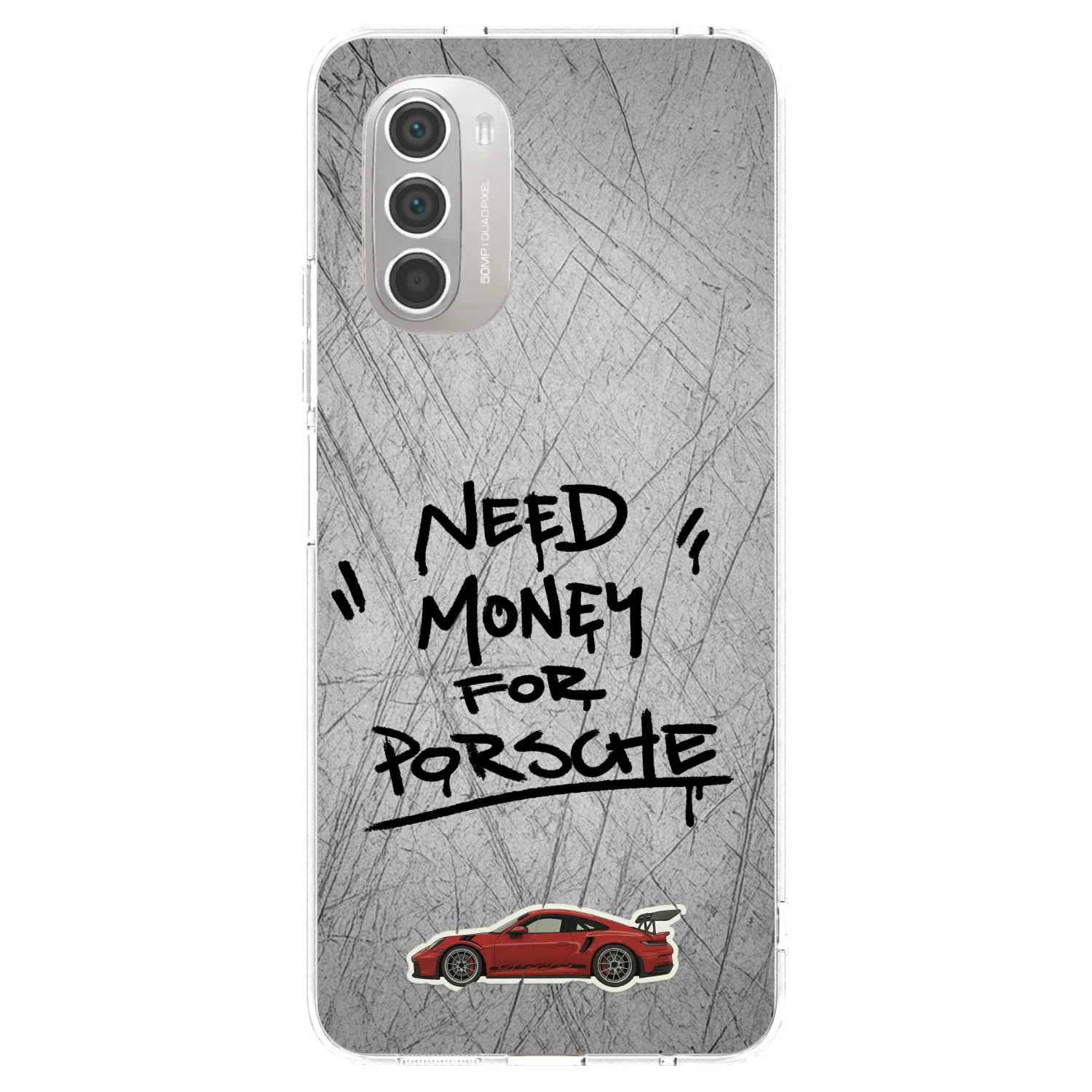 Picasee silikonska prozirna maskica za Motorola Moto G51 - Grey Drift