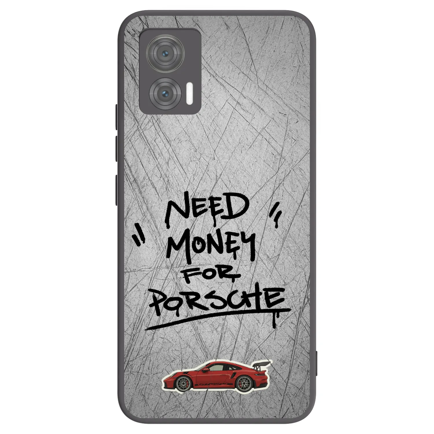 Picasee crna silikonska maskica za Motorola Edge 30 Neo - Grey Drift
