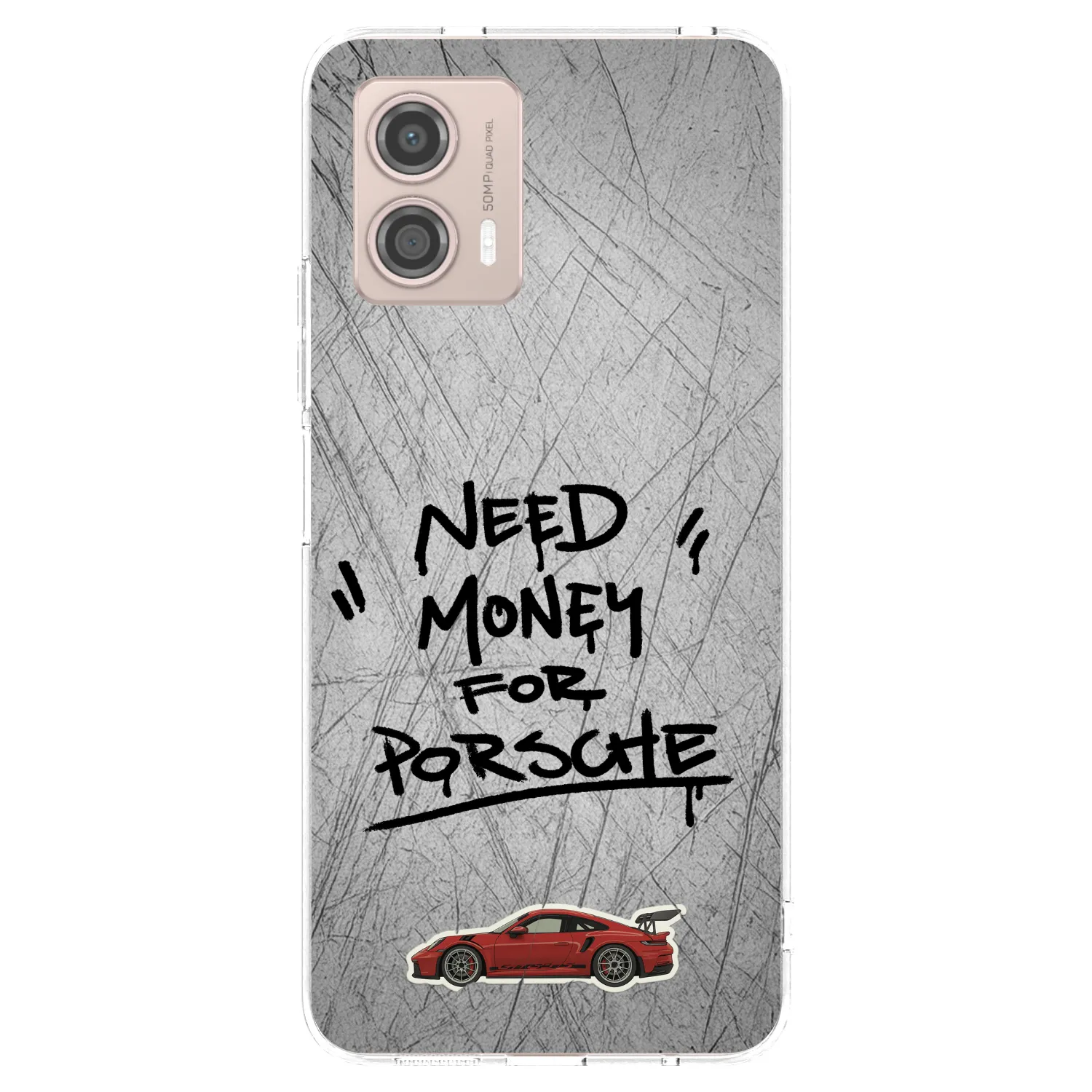 Picasee silikonska prozirna maskica za Motorola Moto G53 5G - Grey Drift