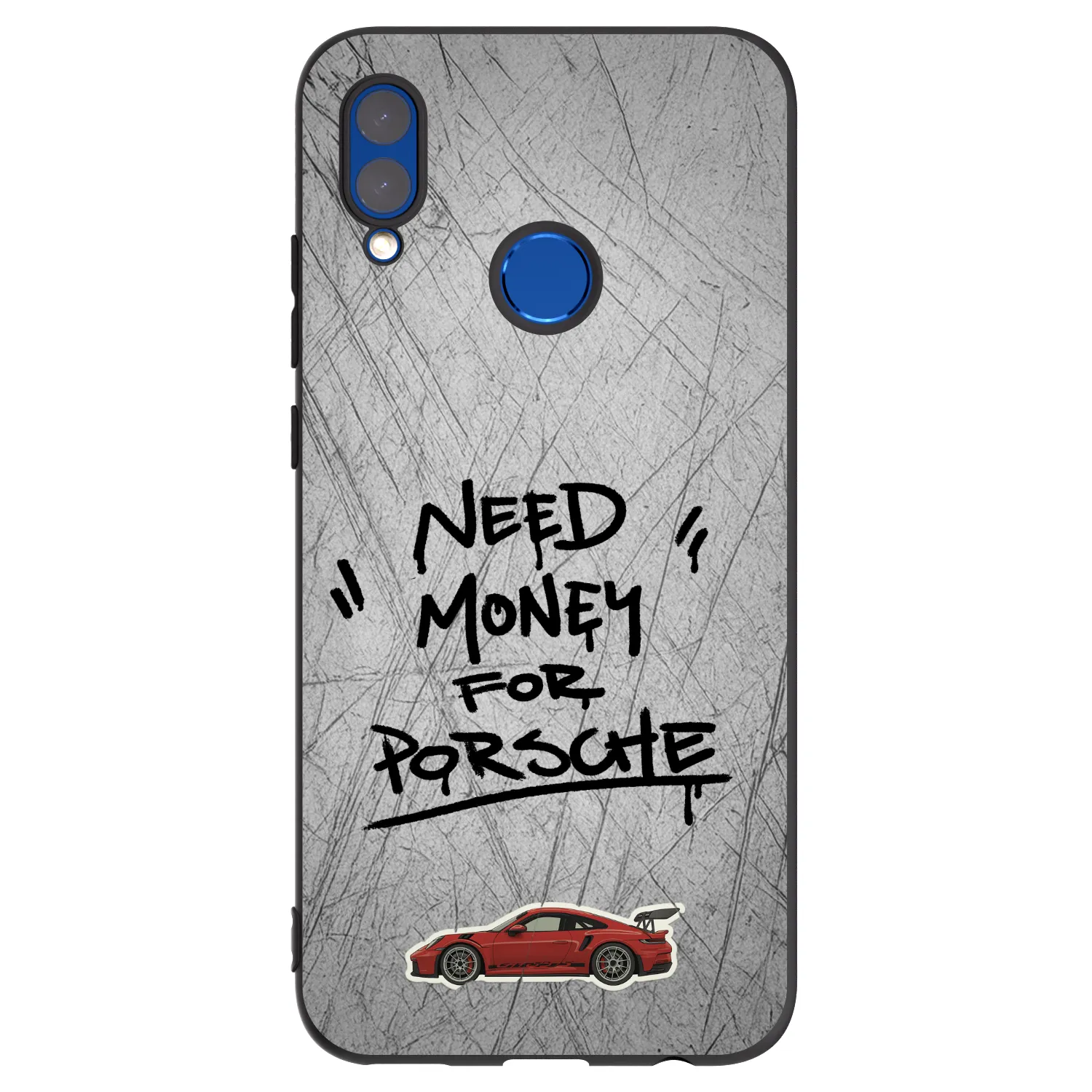 Picasee crna silikonska maskica za Honor 10 Lite - Grey Drift