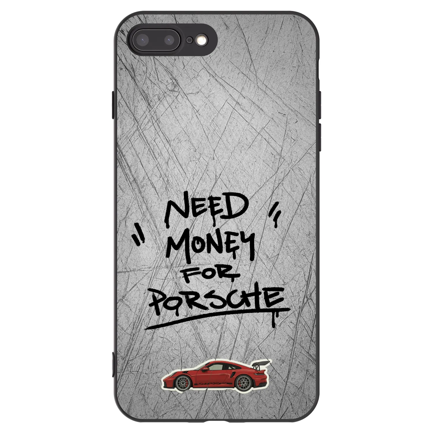 Picasee crna silikonska maskica za Apple iPhone 8 Plus - Grey Drift