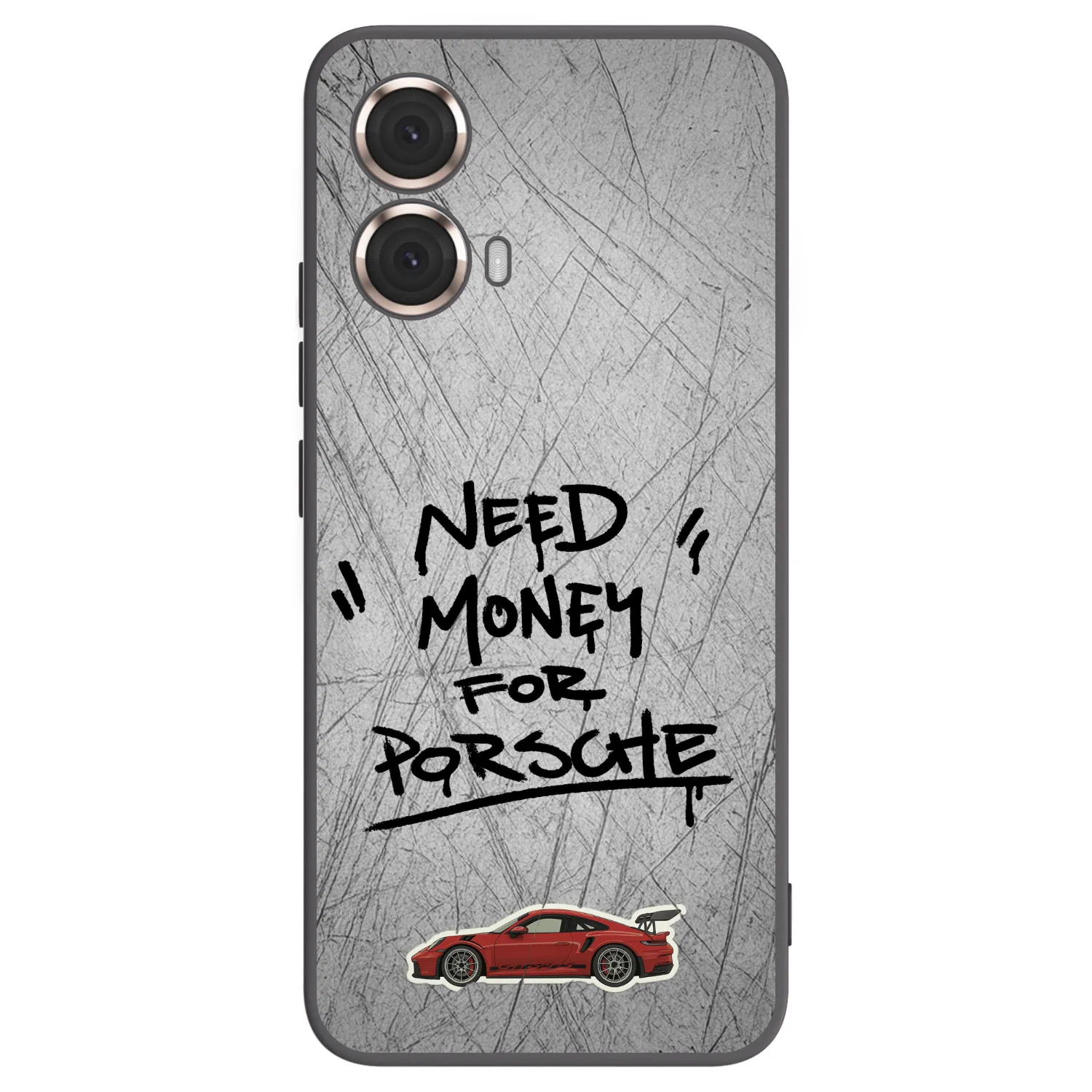 Picasee crna silikonska maskica za Motorola Moto G85 - Grey Drift