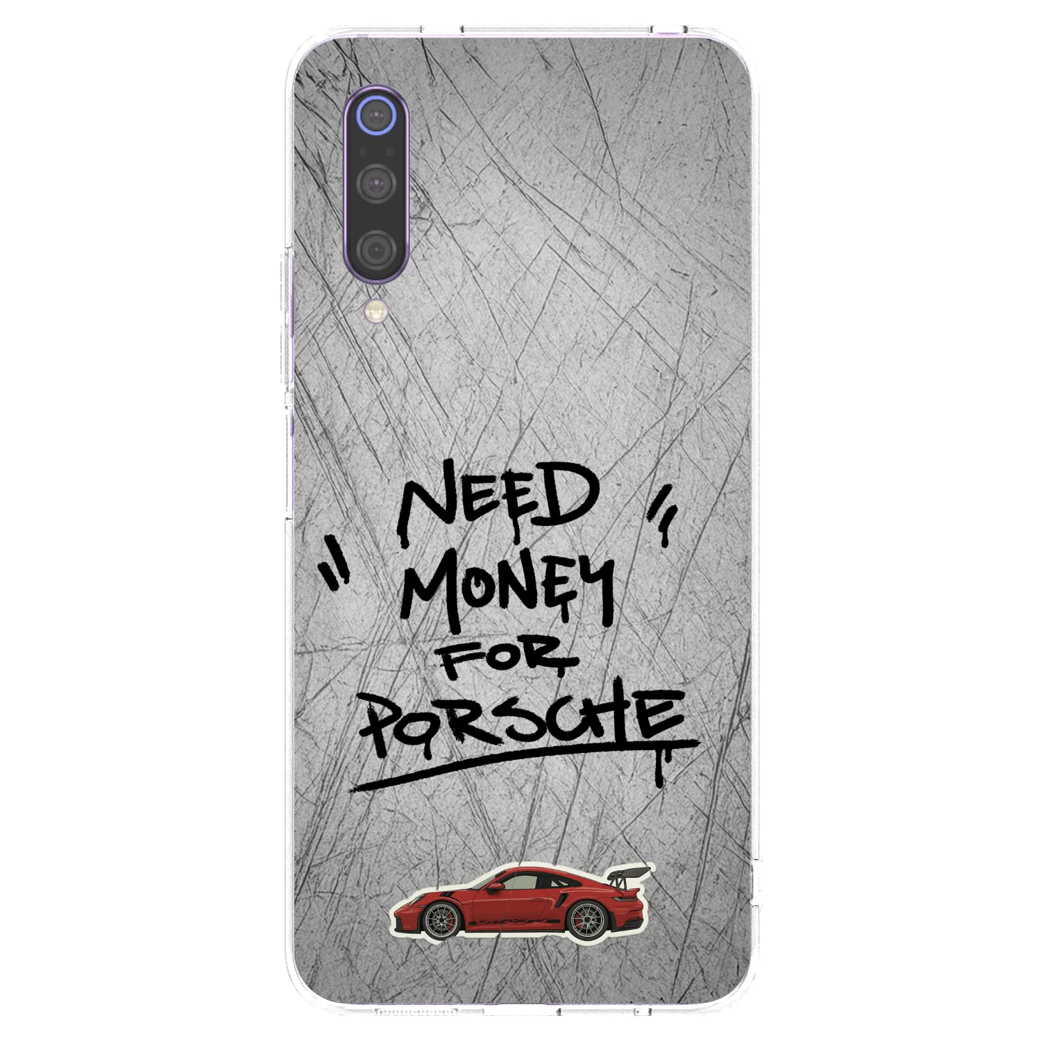 Picasee silikonska prozirna maskica za Xiaomi Mi 9 - Grey Drift