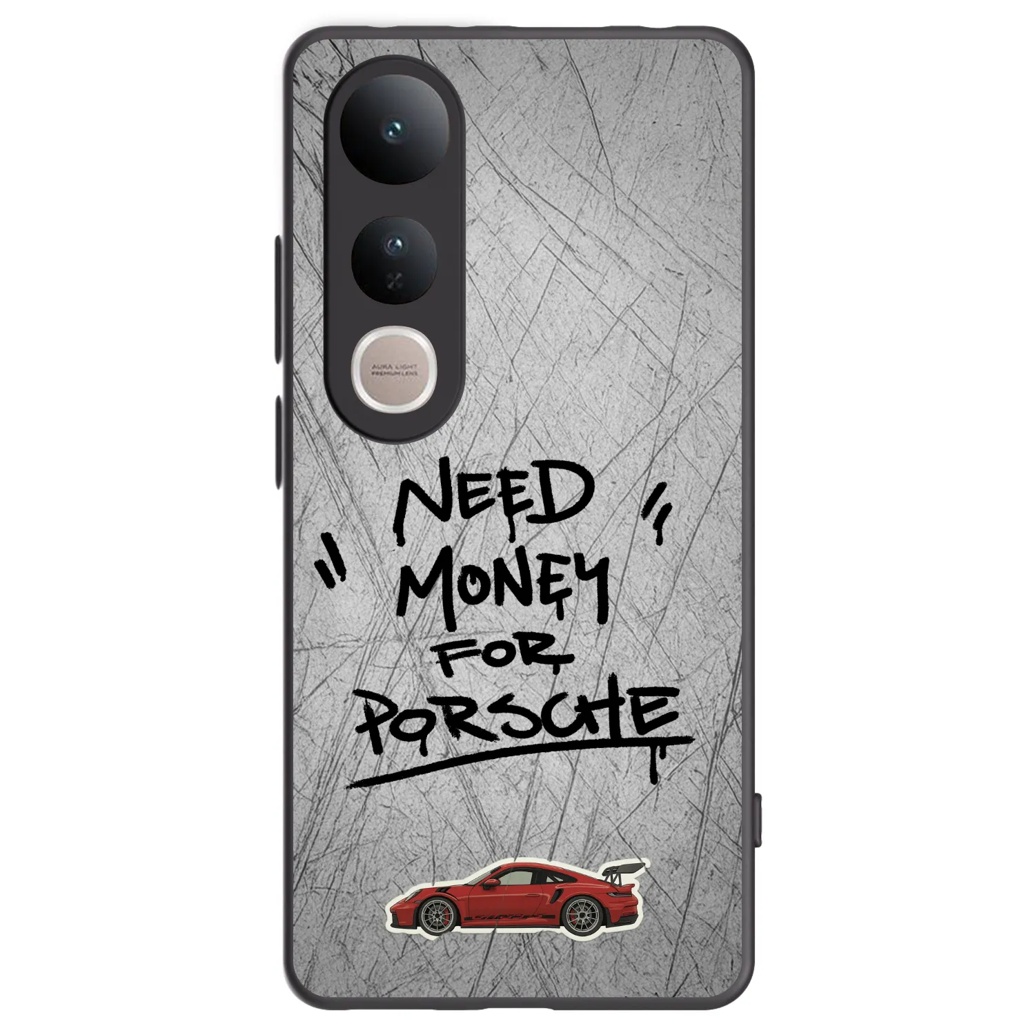 Picasee crna silikonska maskica za Vivo V50 Lite 5G - Grey Drift