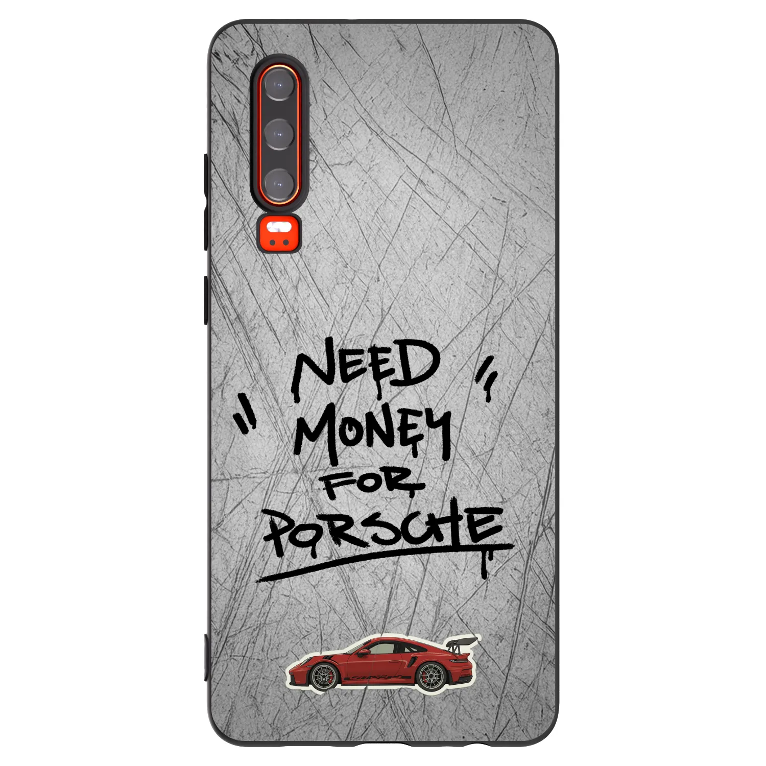 Picasee crna silikonska maskica za Huawei P30 - Grey Drift