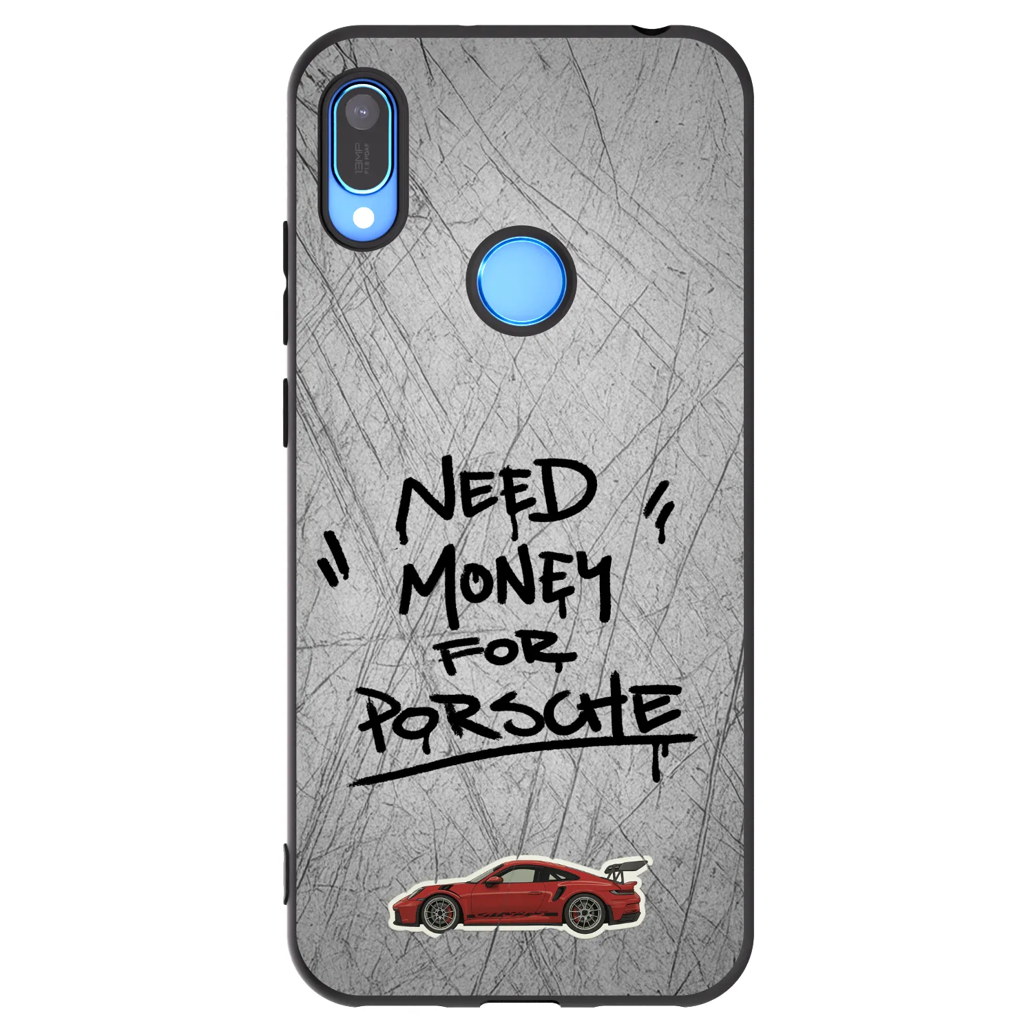 Picasee crna silikonska maskica za Huawei Y6 2019 - Grey Drift