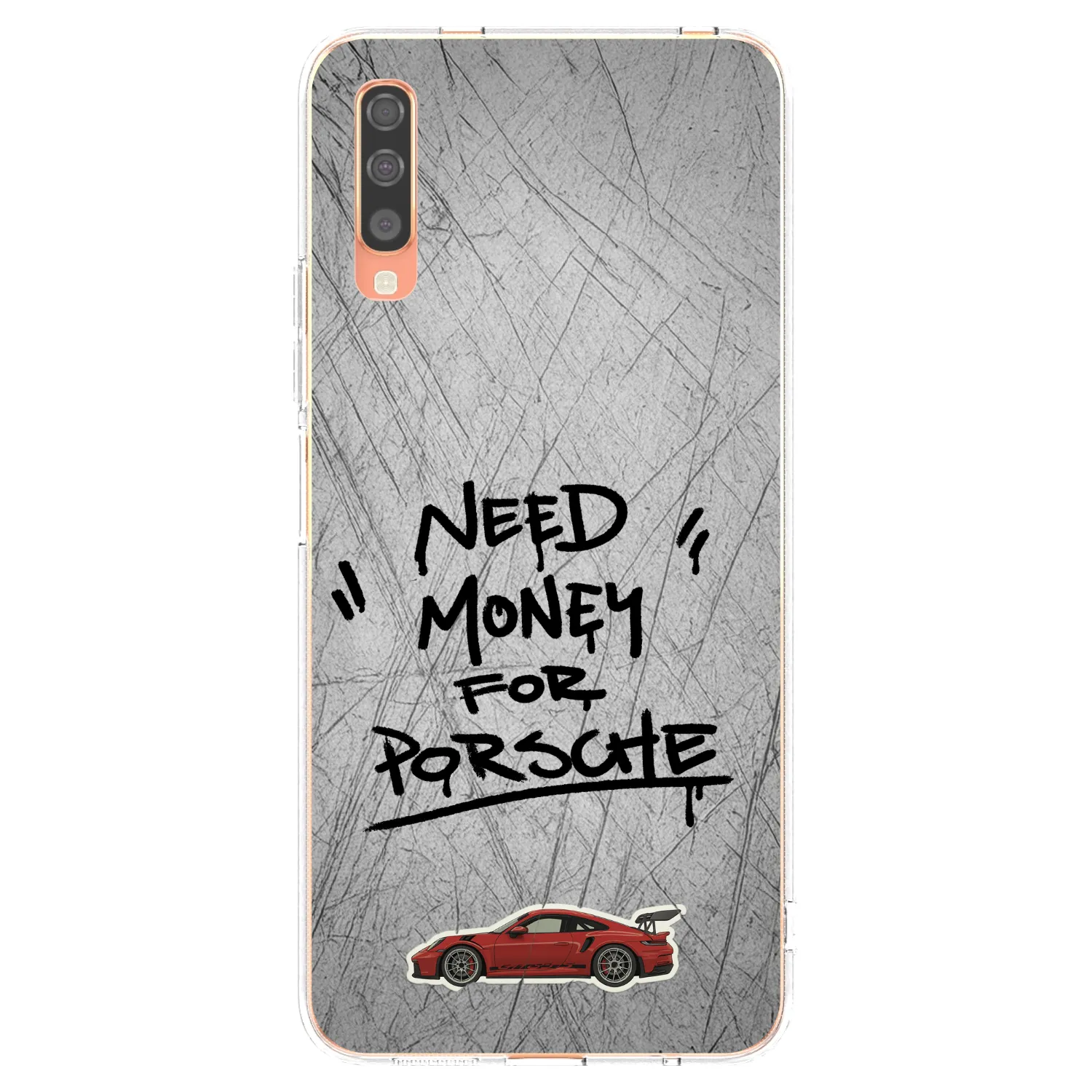 Picasee silikonska prozirna maskica za Samsung Galaxy A70 A705F - Grey Drift