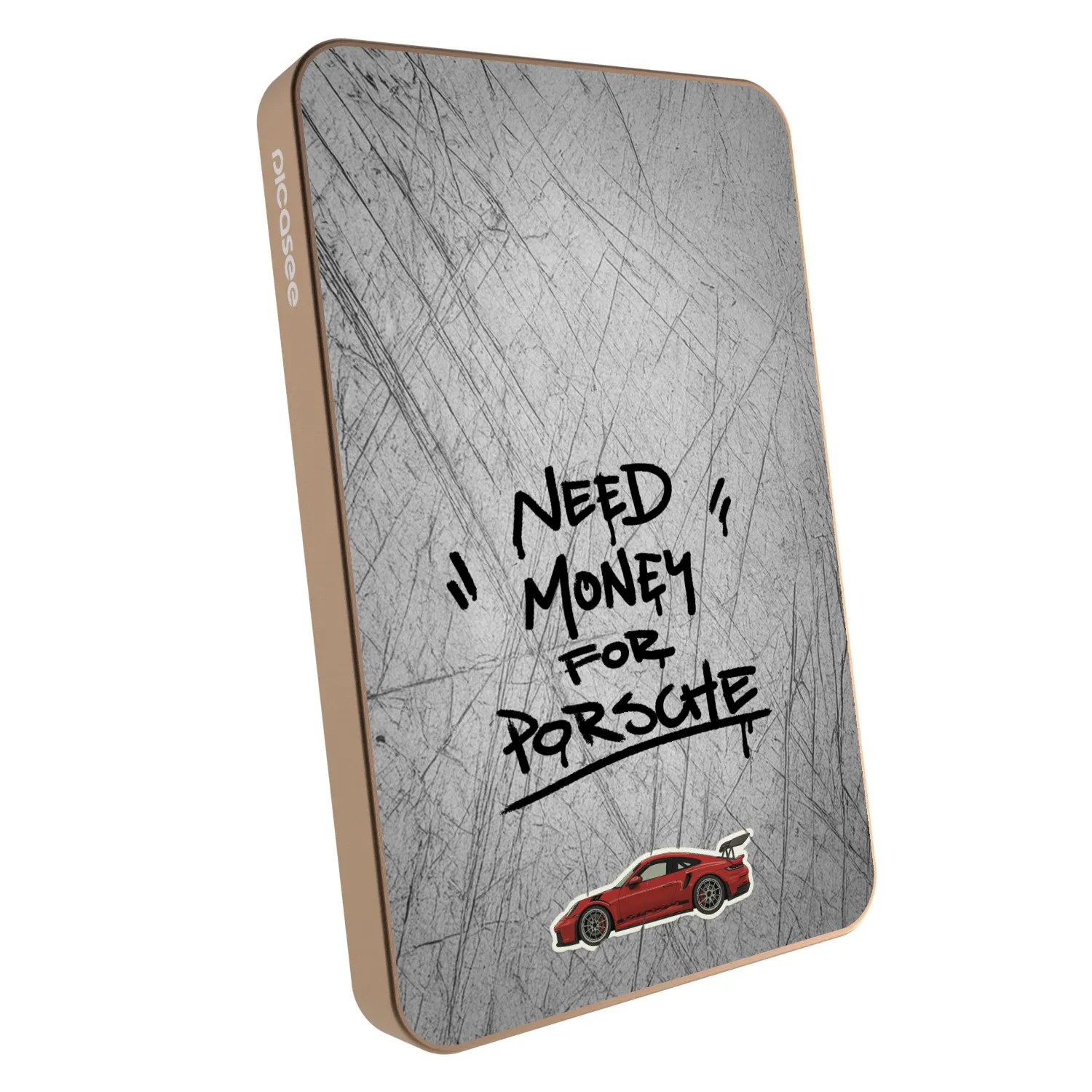 Picasee Prijenosni punjač s MagSafe 5 000 mAh Zlatni - Grey Drift