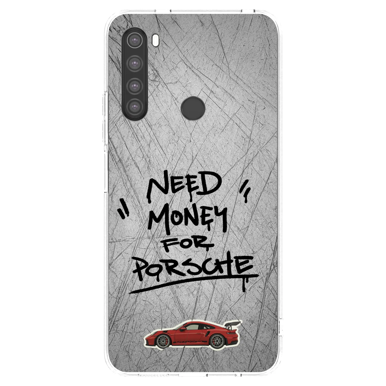Picasee silikonska prozirna maskica za Xiaomi Redmi Note 8 - Grey Drift