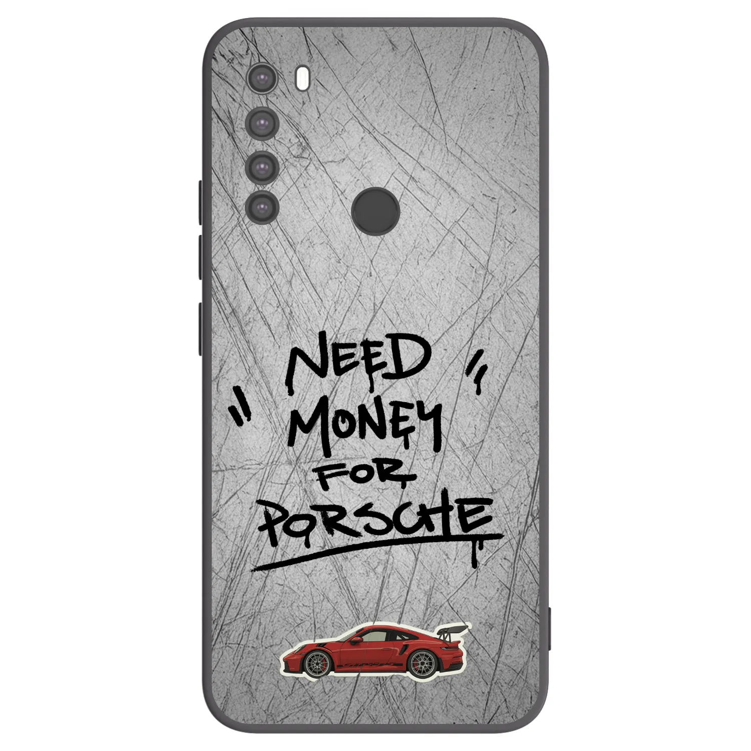 Picasee crna silikonska maskica za Xiaomi Redmi Note 8 - Grey Drift