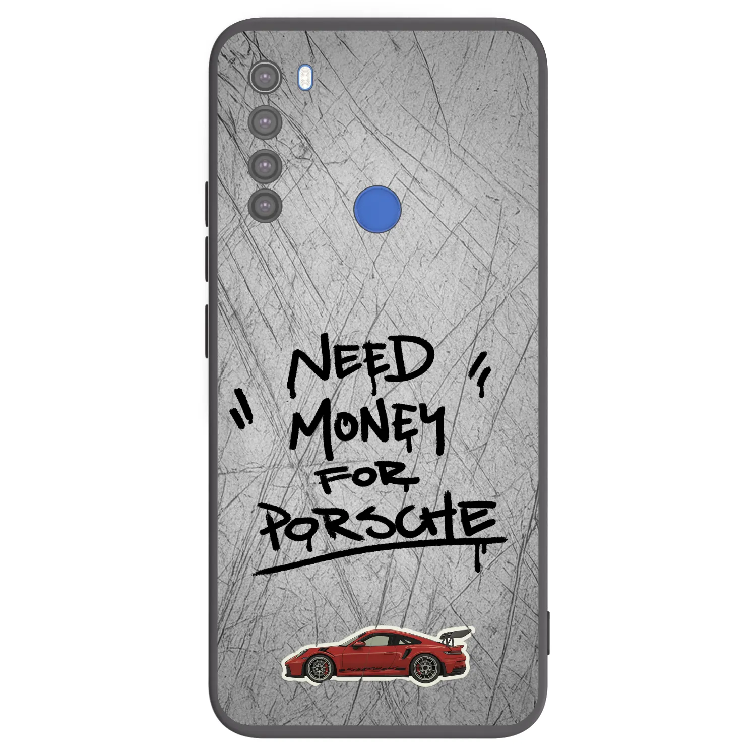 Picasee crna silikonska maskica za Xiaomi Redmi Note 8T - Grey Drift