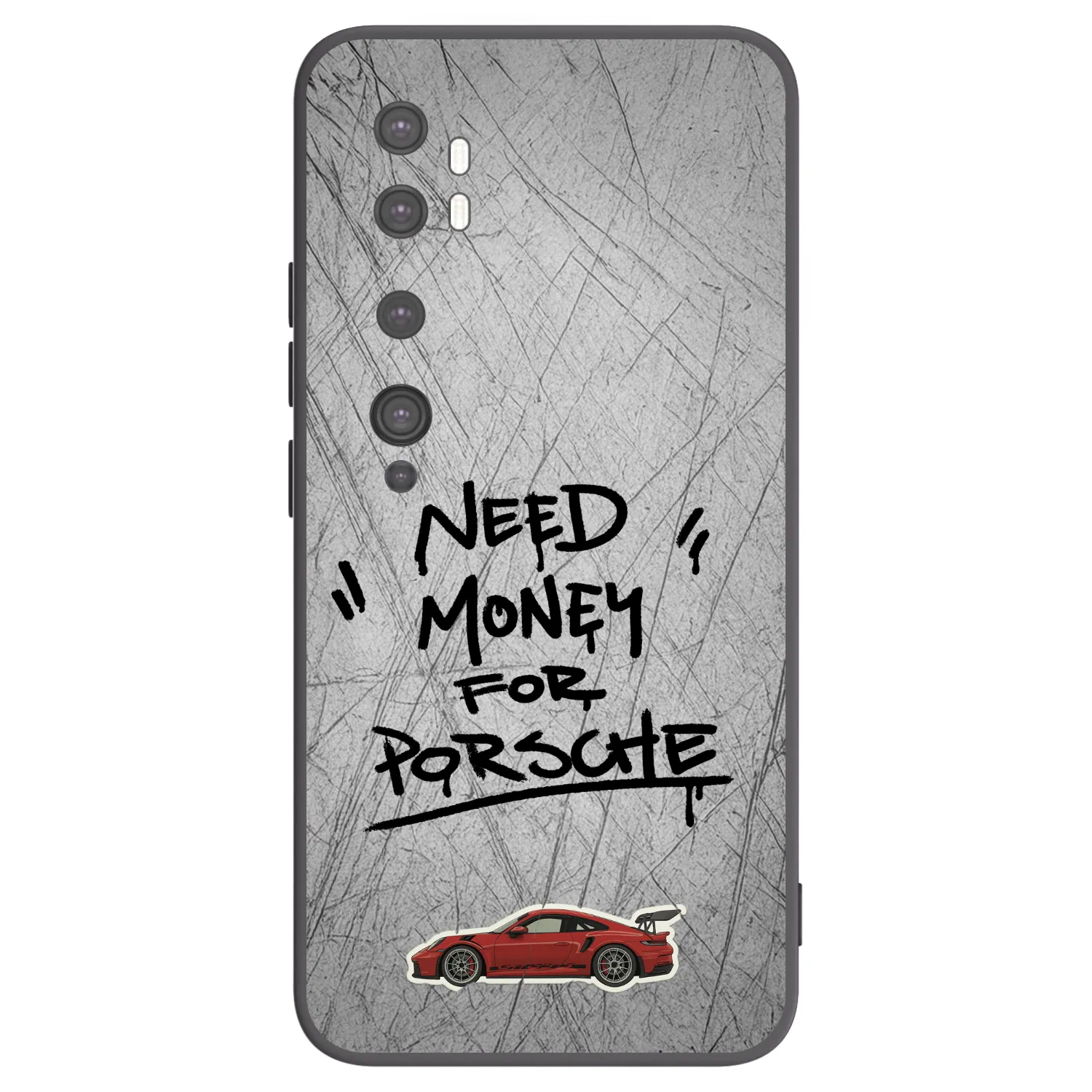 Picasee crna silikonska maskica za Xiaomi Mi Note 10 (Pro) - Grey Drift