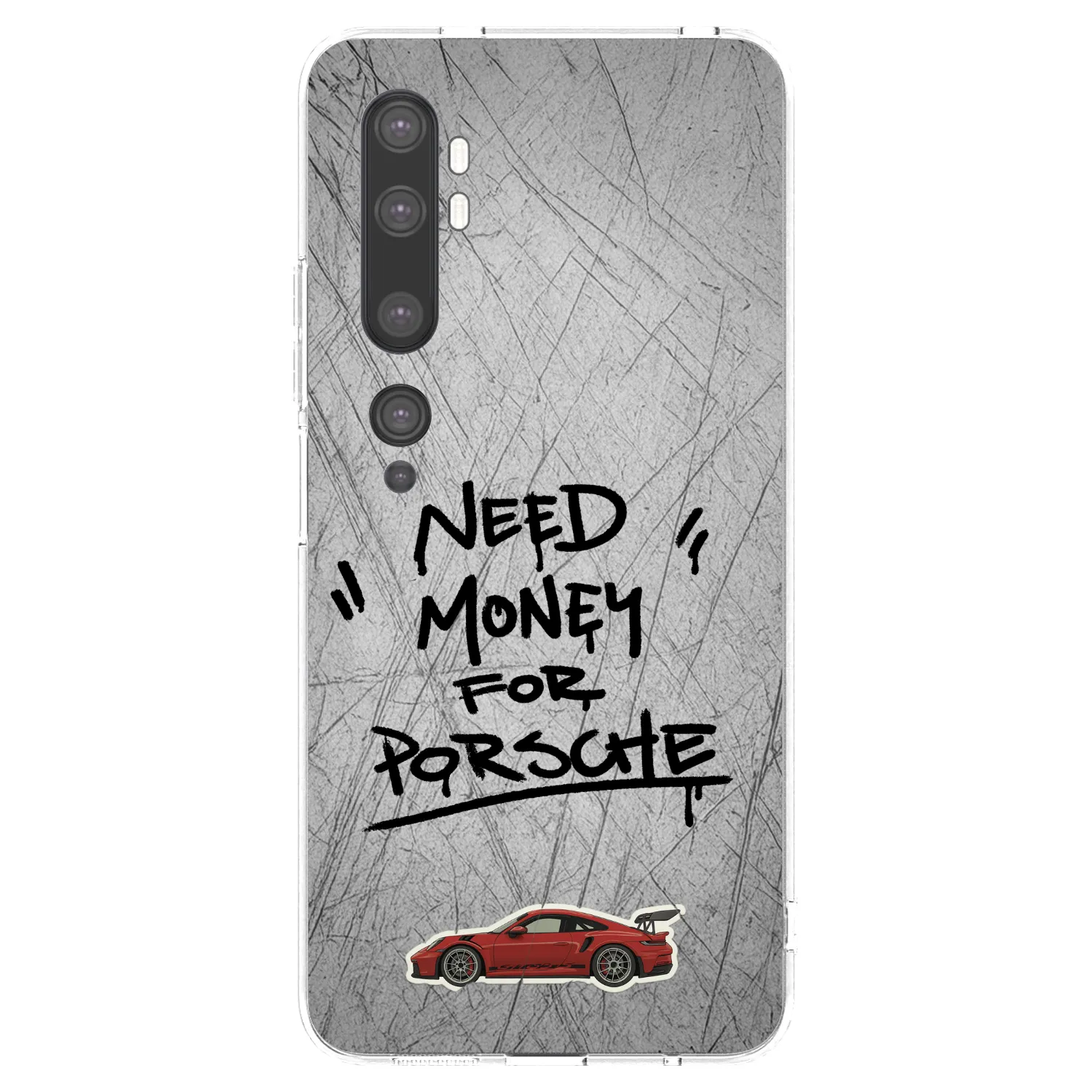 Picasee silikonska prozirna maskica za Xiaomi Mi Note 10 (Pro) - Grey Drift