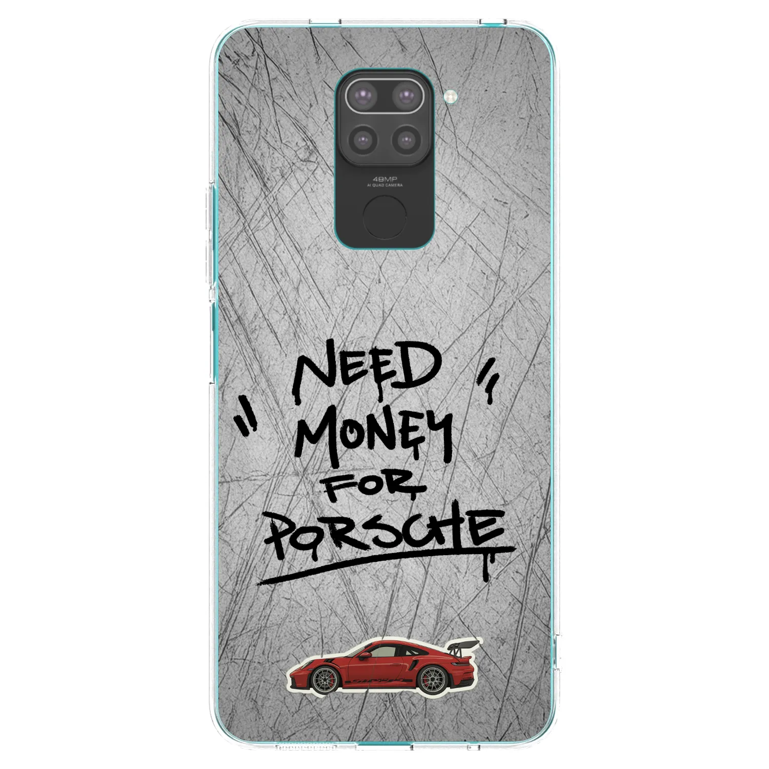 Picasee crna silikonska maskica za Xiaomi Redmi Note 9 - Grey Drift