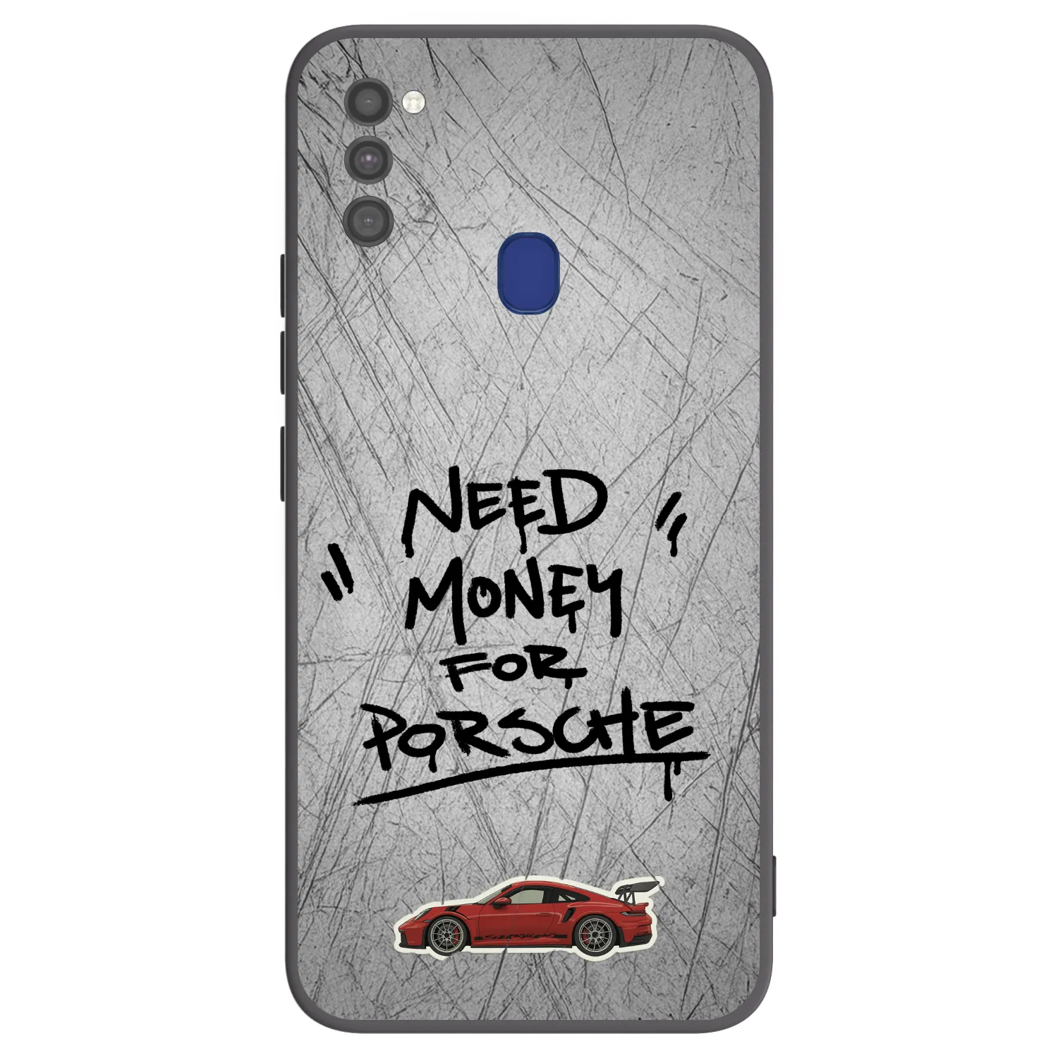 Picasee crna silikonska maskica za Samsung Galaxy M21 M215F - Grey Drift