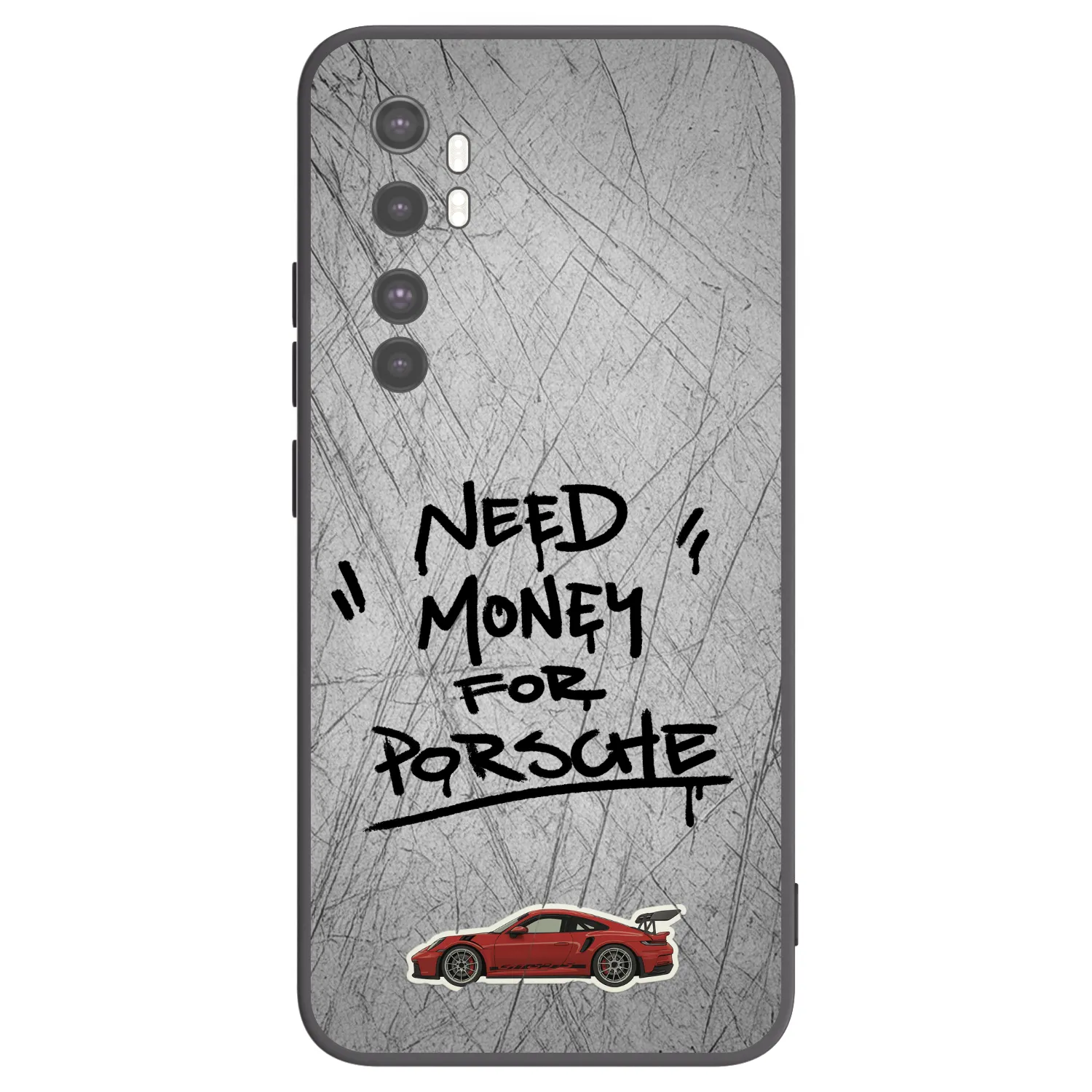 Picasee crna silikonska maskica za Xiaomi Mi Note 10 Lite - Grey Drift