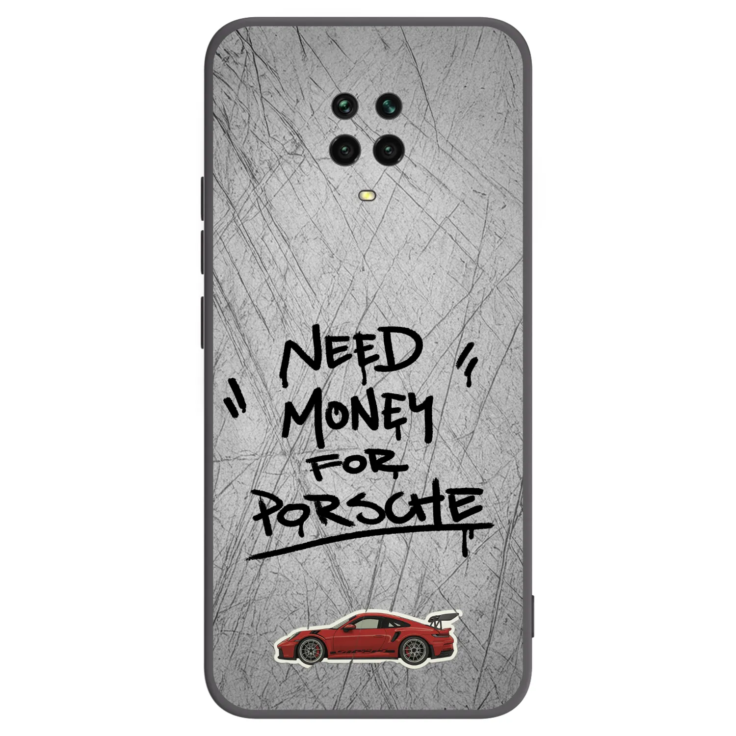 Picasee crna silikonska maskica za Xiaomi Redmi Note 9S - Grey Drift