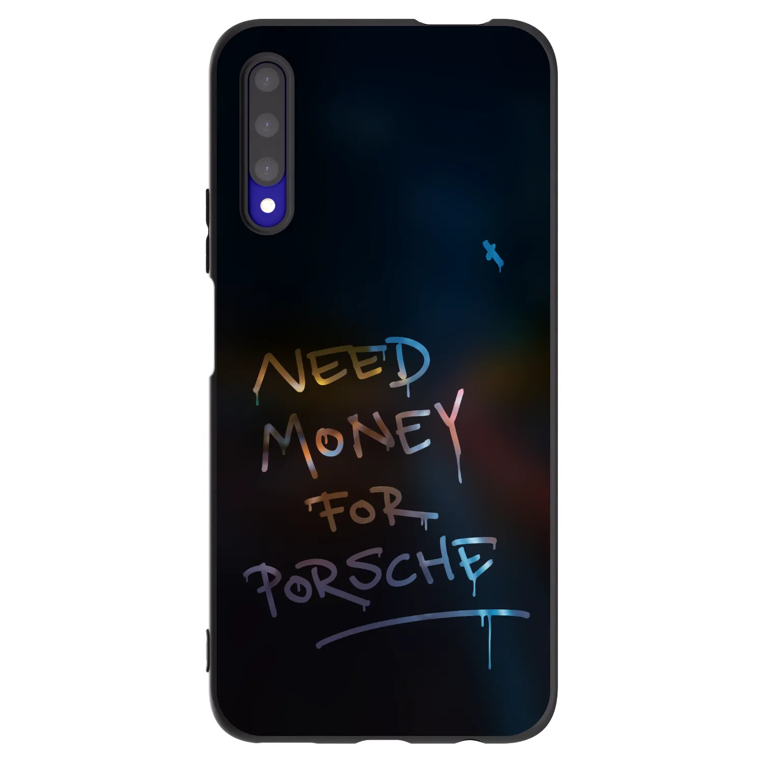 Picasee crna silikonska maskica za Honor 9X Pro - Neon Nights