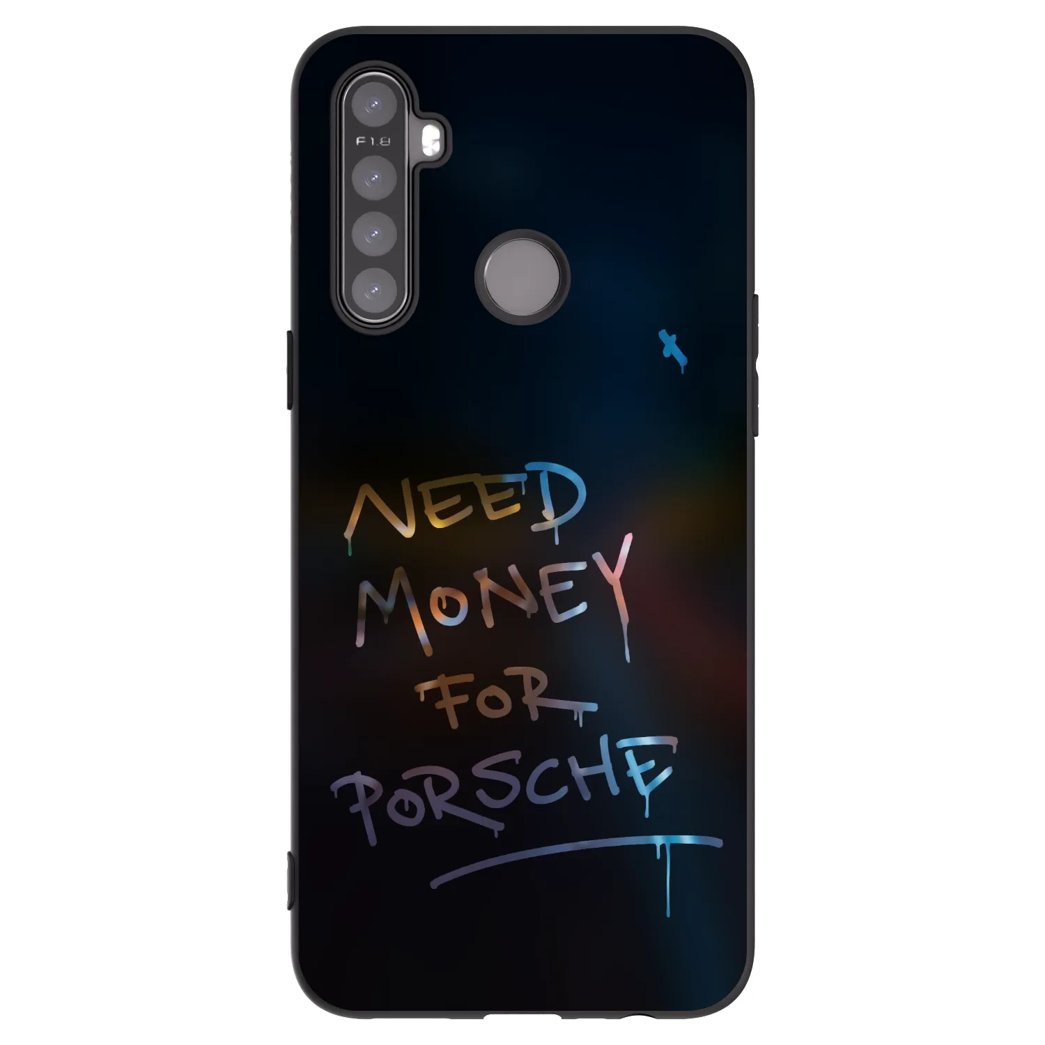 Picasee crna silikonska maskica za Realme 5 - Neon Nights