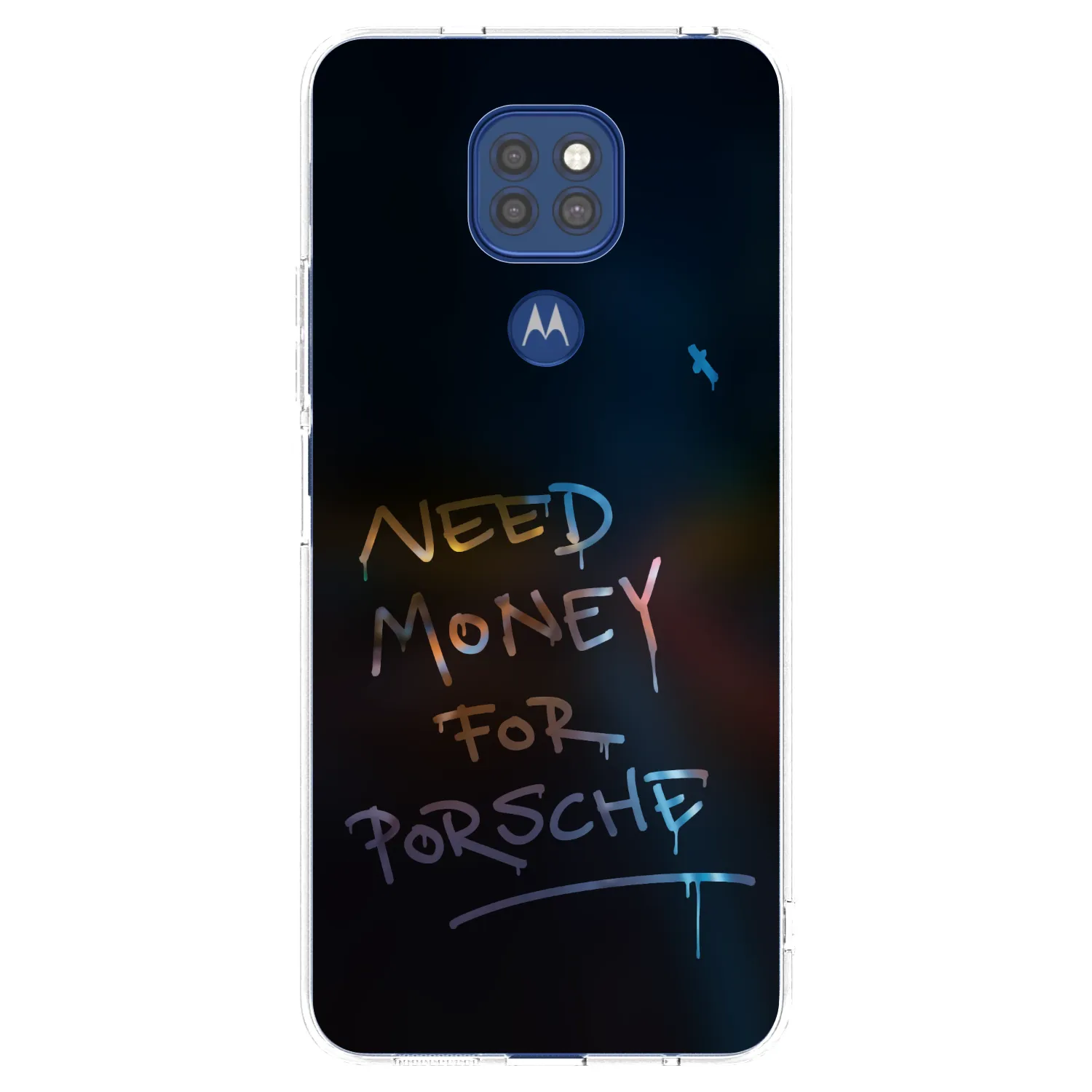 Picasee silikonska prozirna maskica za Motorola Moto G9 Play - Neon Nights