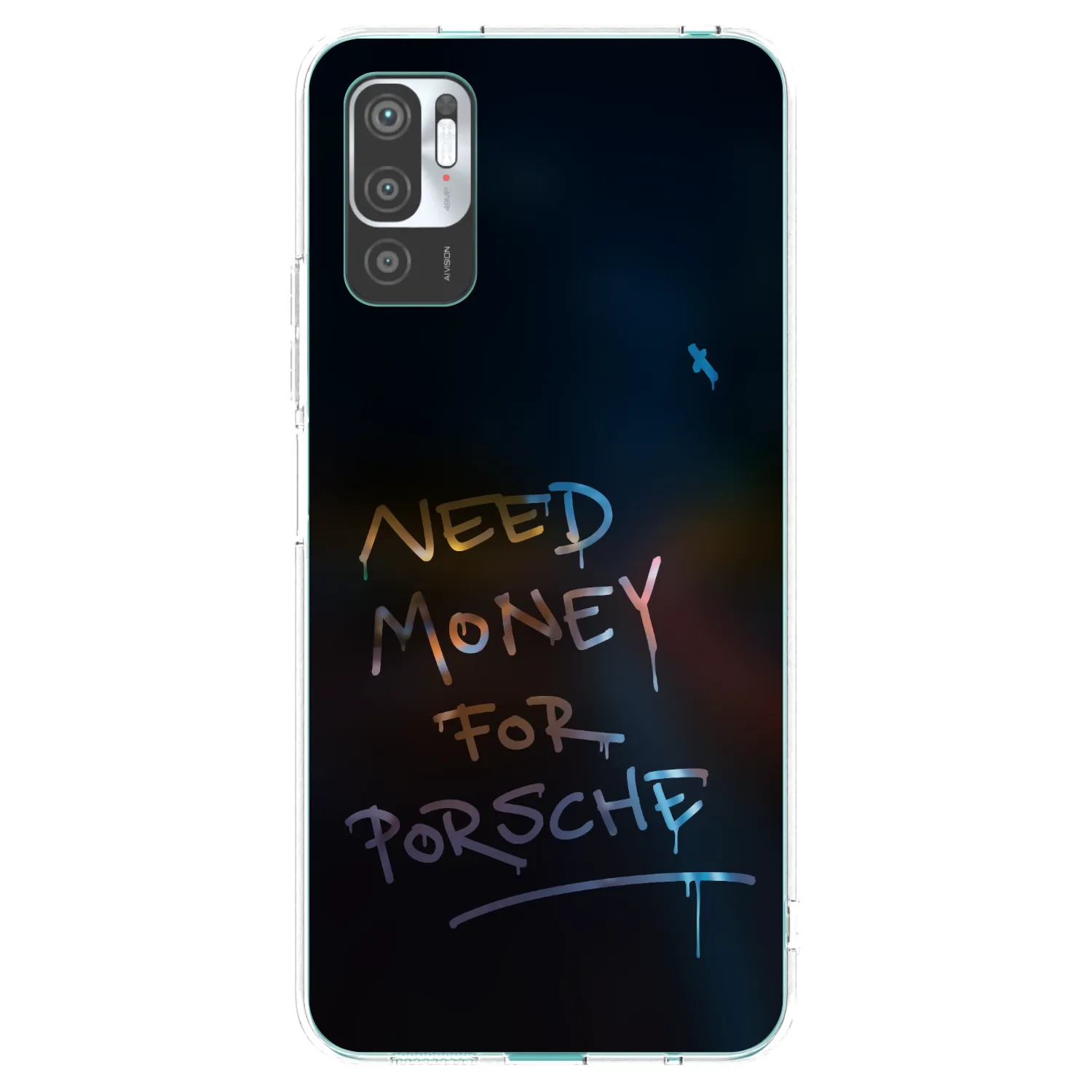 Picasee silikonska prozirna maskica za Xiaomi Redmi Note 10 5G - Neon Nights